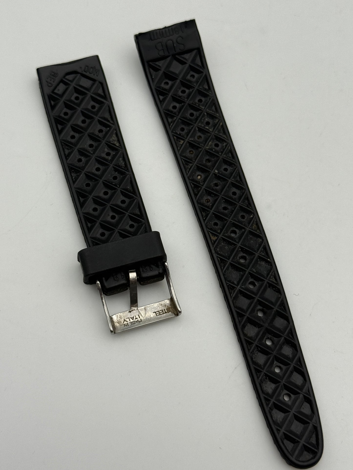 tropic sub 18mm cinturino strap diver vintage