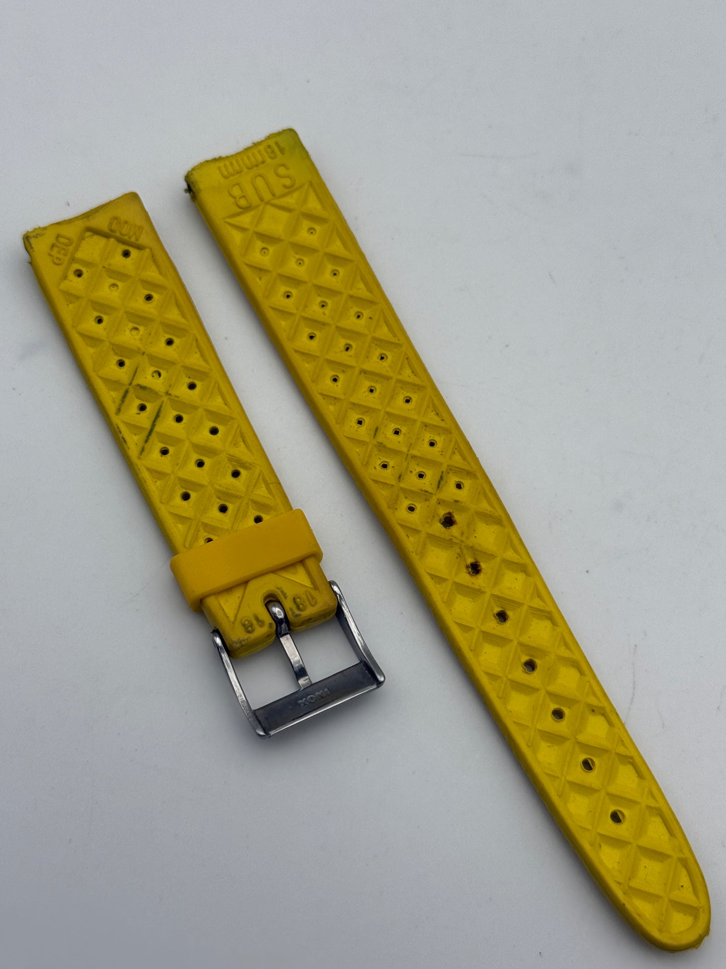 tropic sub 18mm mod dep swiss made cinturino strap diver vintage