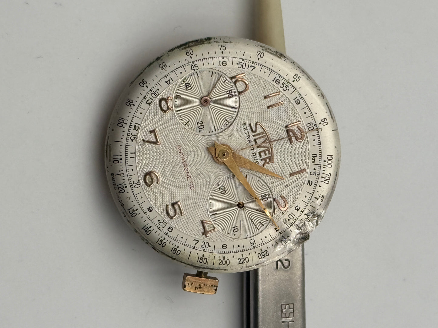 silver landeron 248 chrono movement movimento