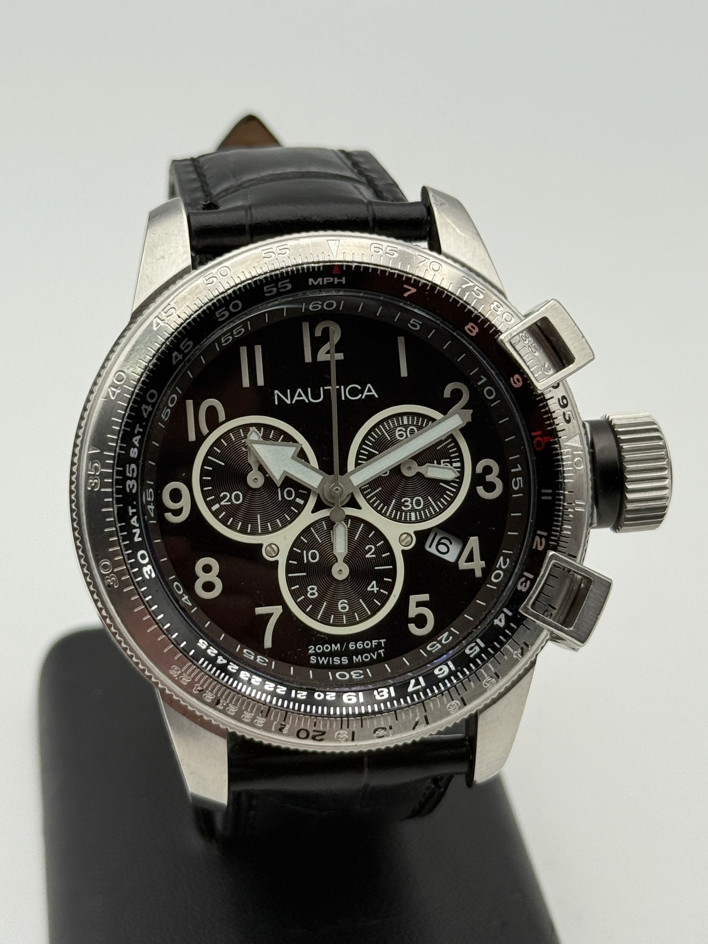 nautica chronograph swiss made a29540 46mm