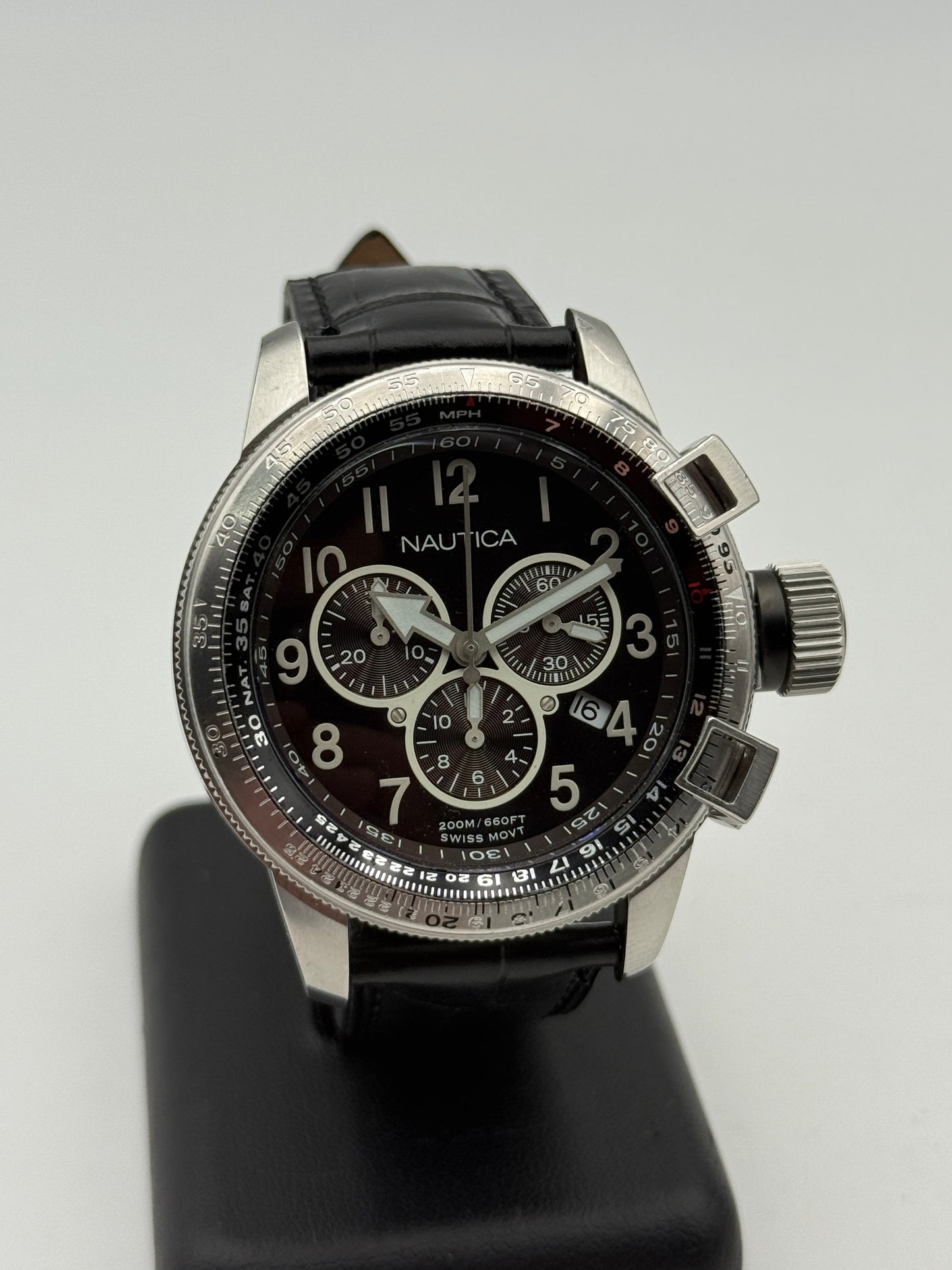 nautica chronograph swiss made a29540 46mm