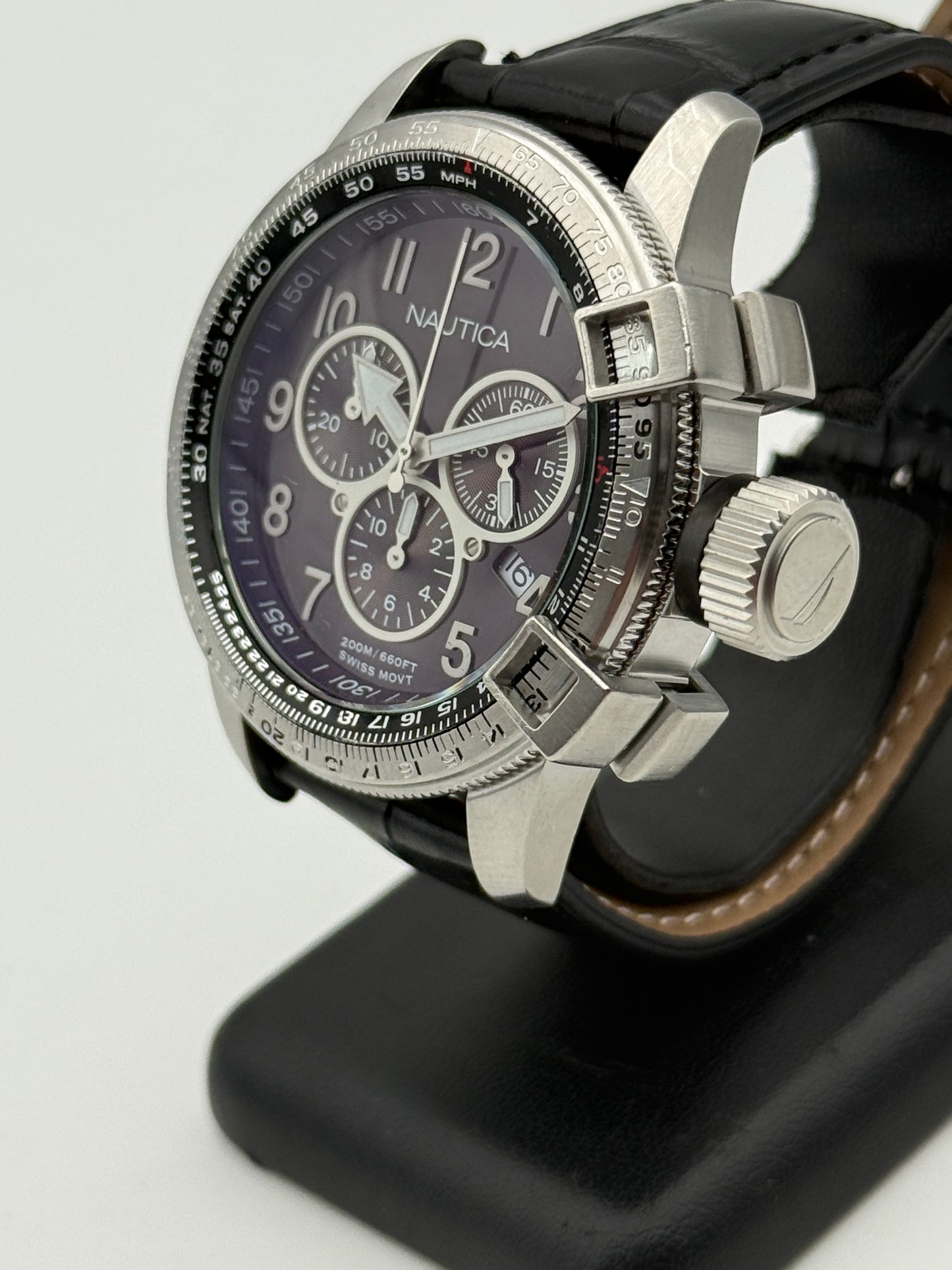 nautica chronograph swiss made a29540 46mm