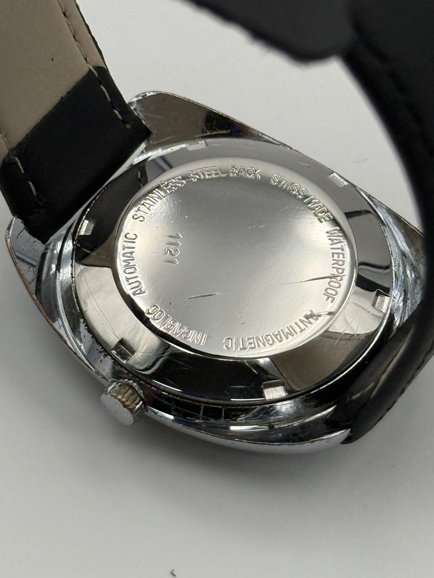 gabrix eta 2452 automatic steel vintage watch 36mm