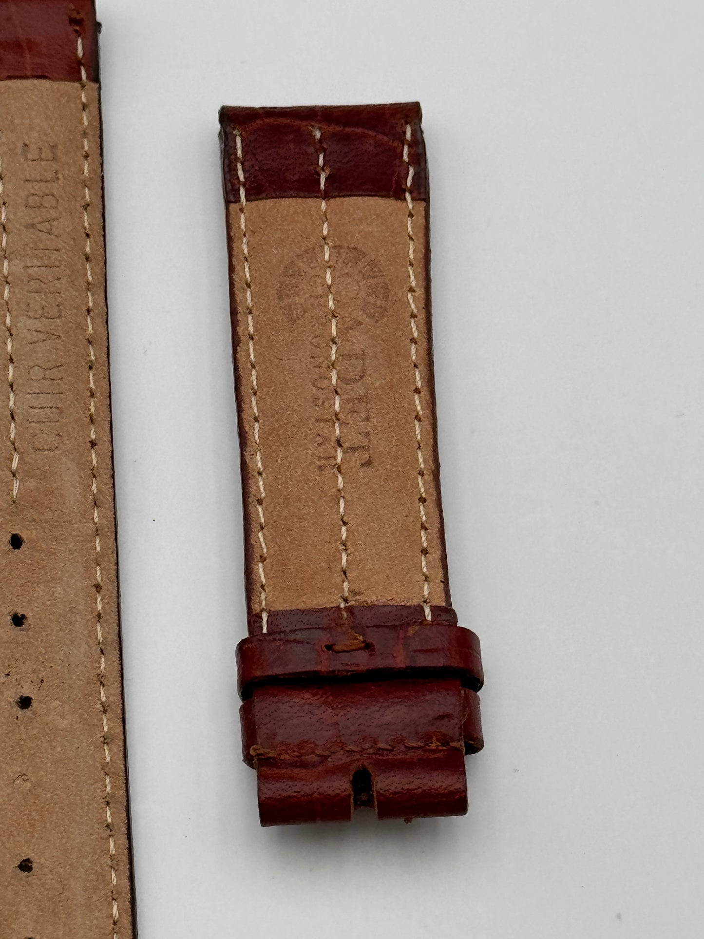 Cadet Chronostar cinturino strap leather pelle coccodrillo marrone 19mm
