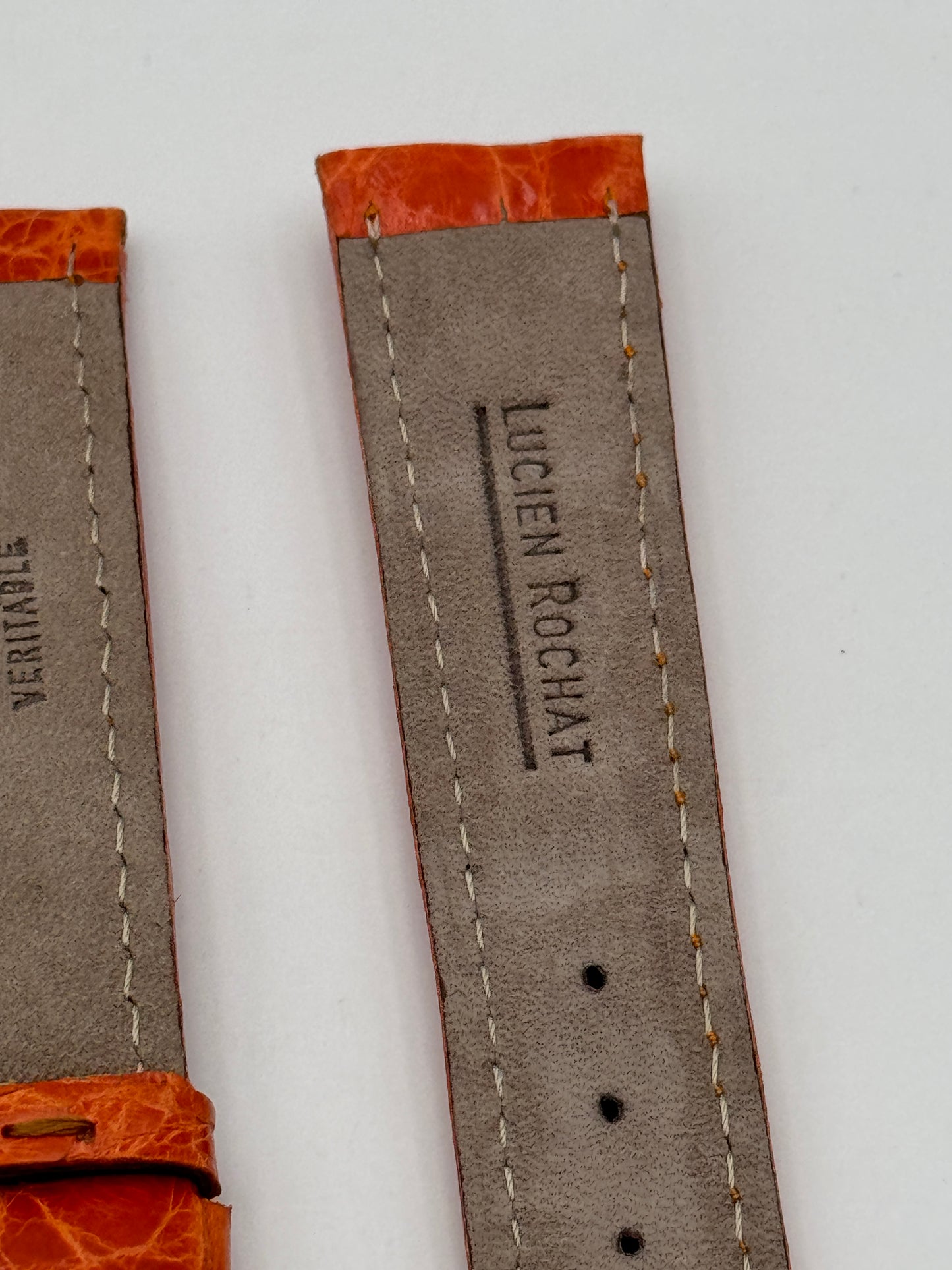 Lucien Rochat cinturino strap arancio pelle leather 21mm