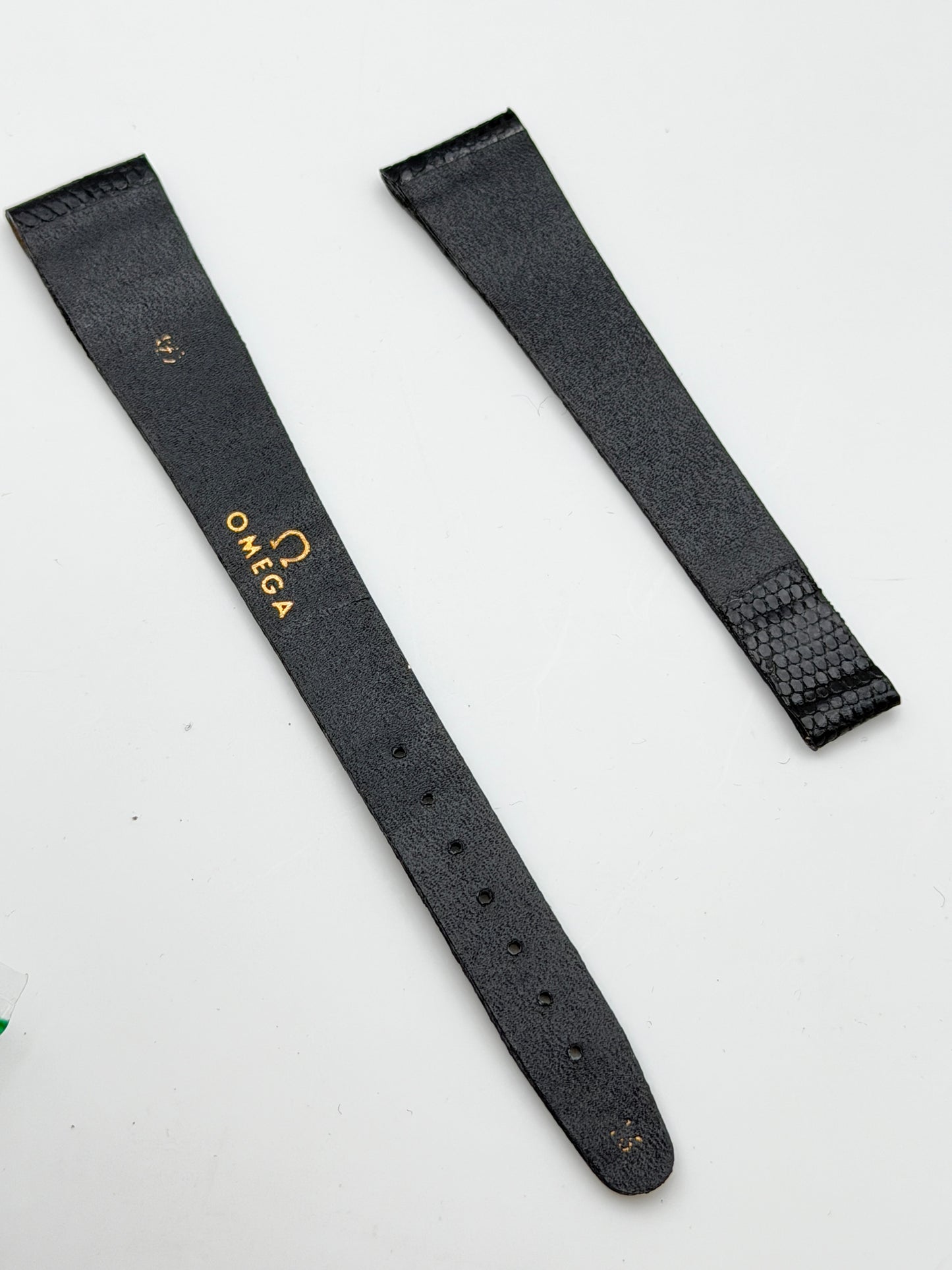 omega 16mm cinturino strap pelle leather