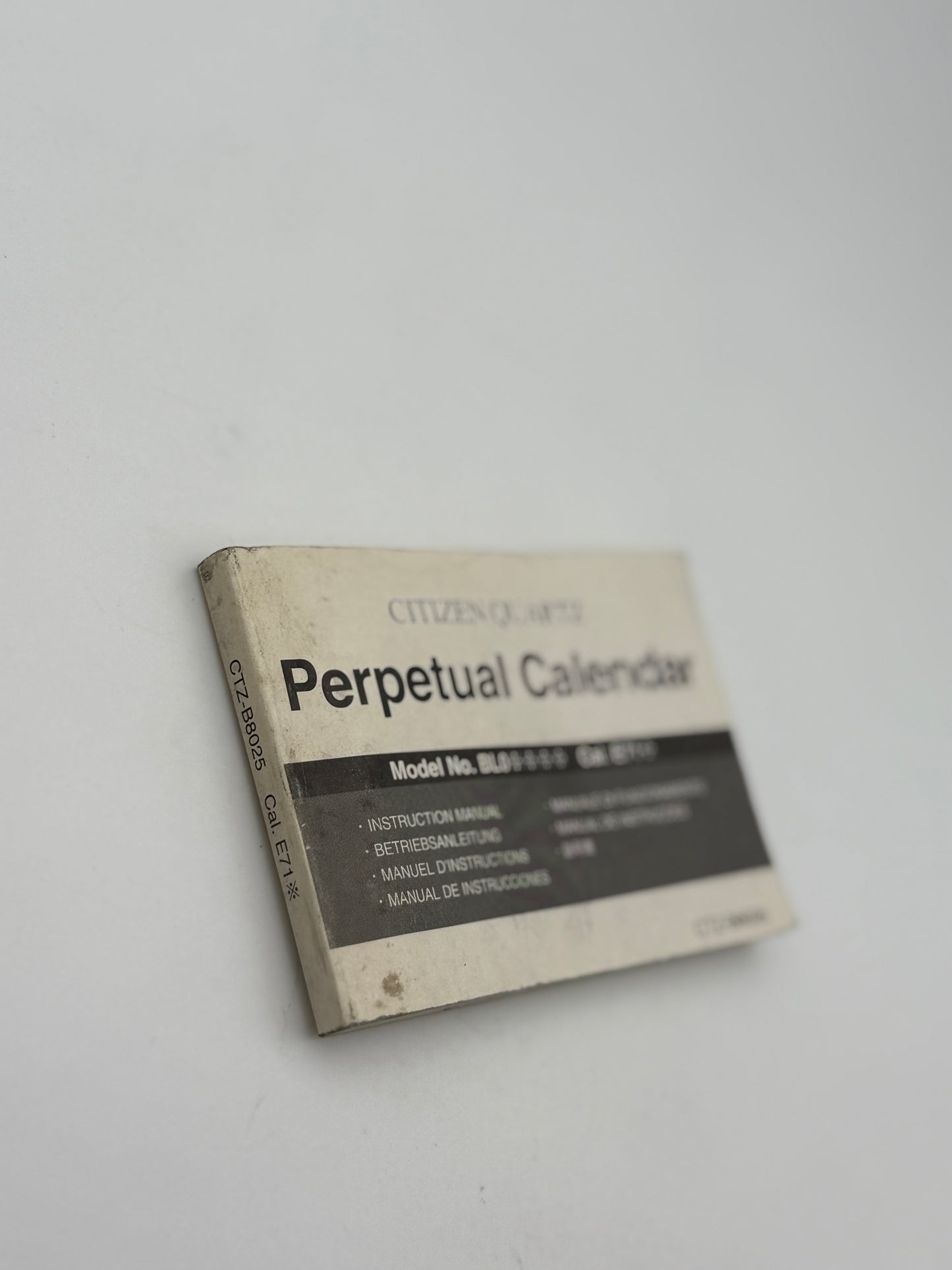 citizen perpetual calendar e71 istruzioni libretto booklet