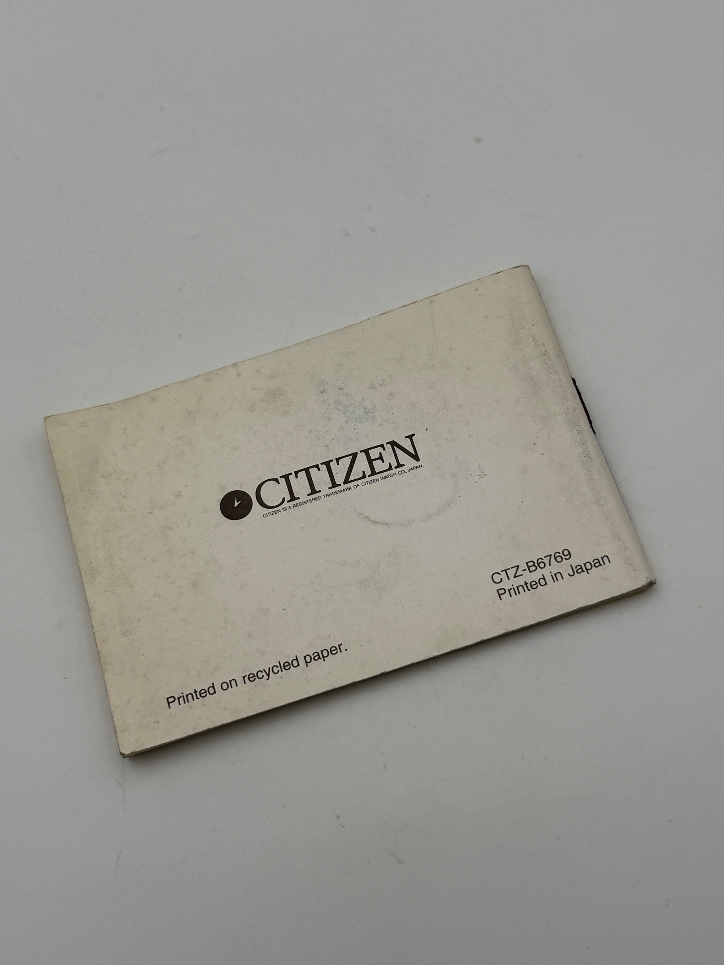 citizen analog chronograph no.061 istruzioni libretto booklet