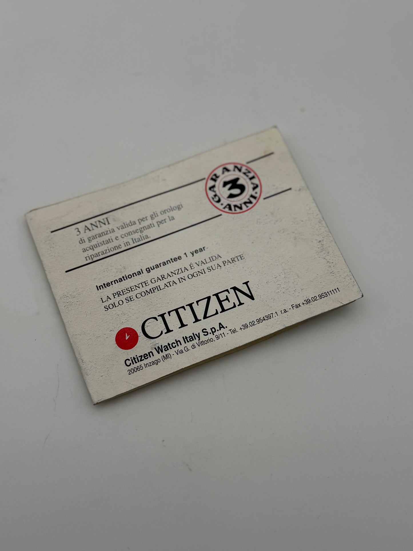 citizen garanzia warranti guarantee vintage aqualand