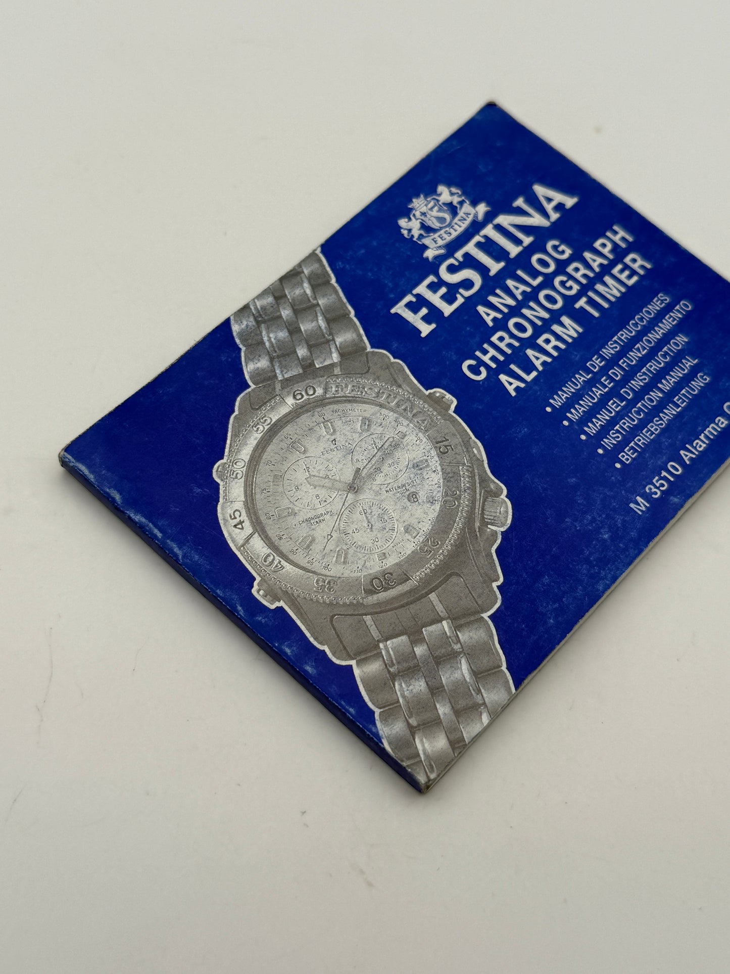 festina analog chronograph alarm timer m3510 istruzioni libretto booklet