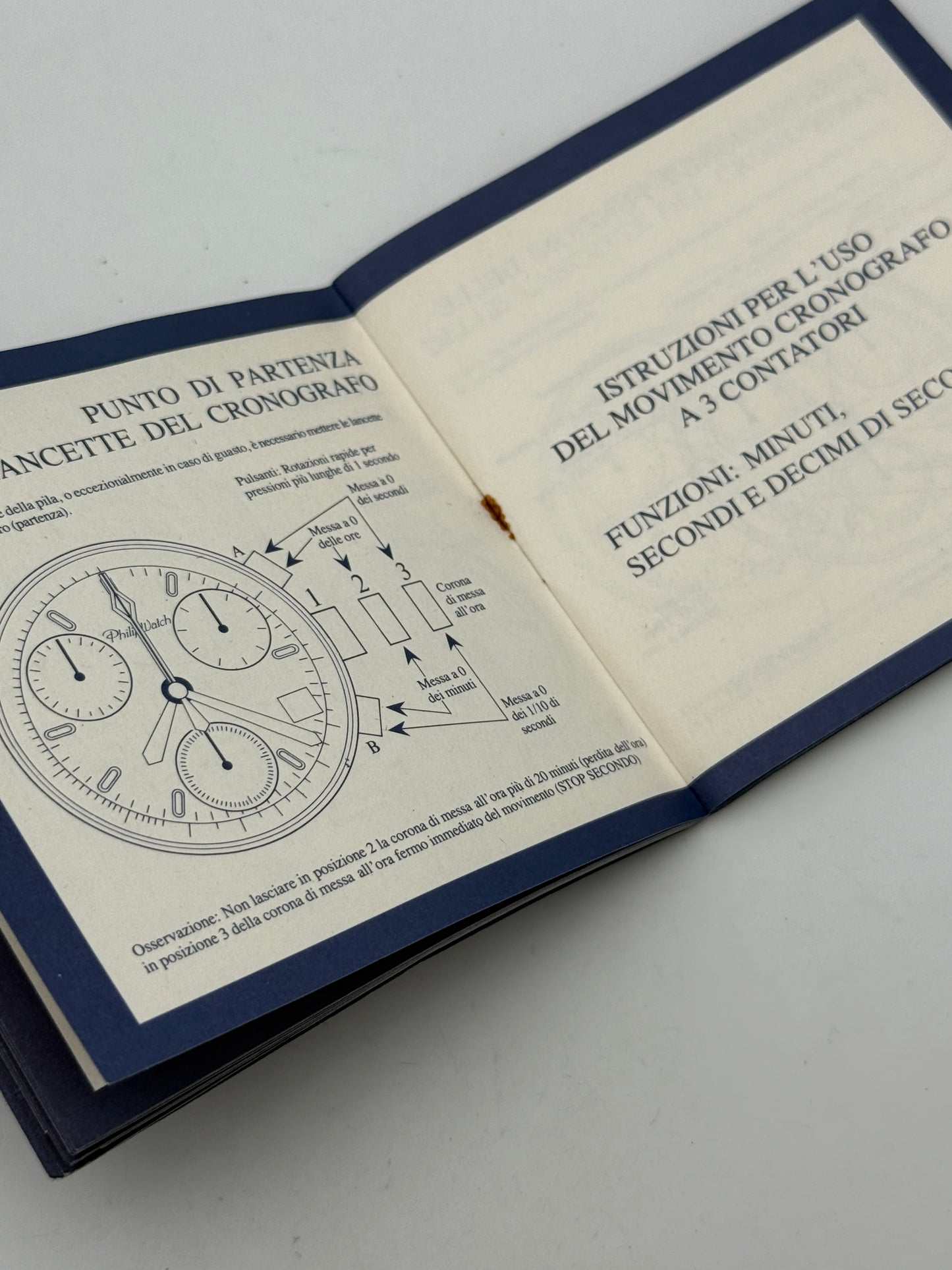libretto philip watch istruzioni orologi al quarzo booklet swiss made vintage