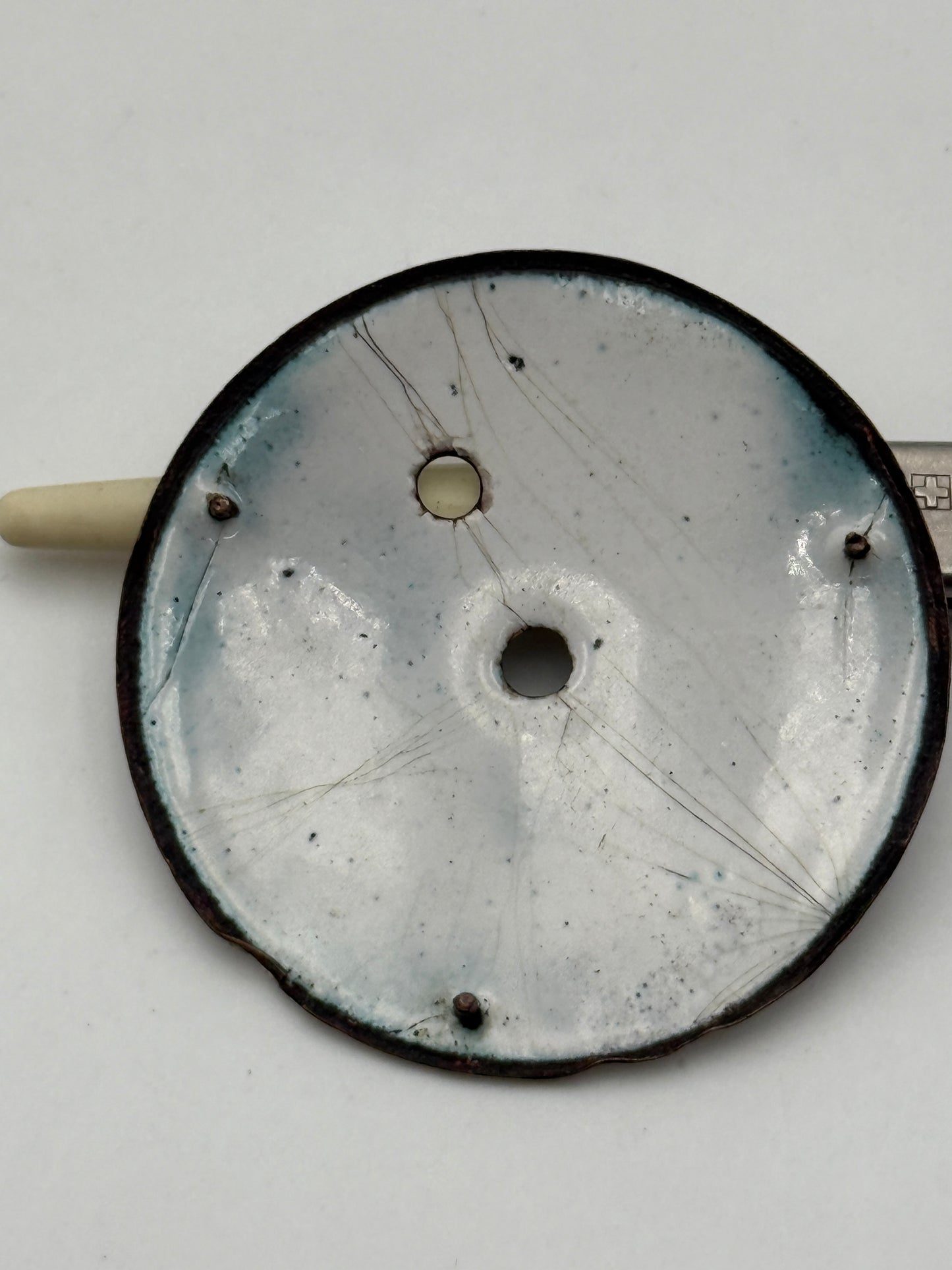 pocket watch dial quadrante porcelain 43.2mm rare