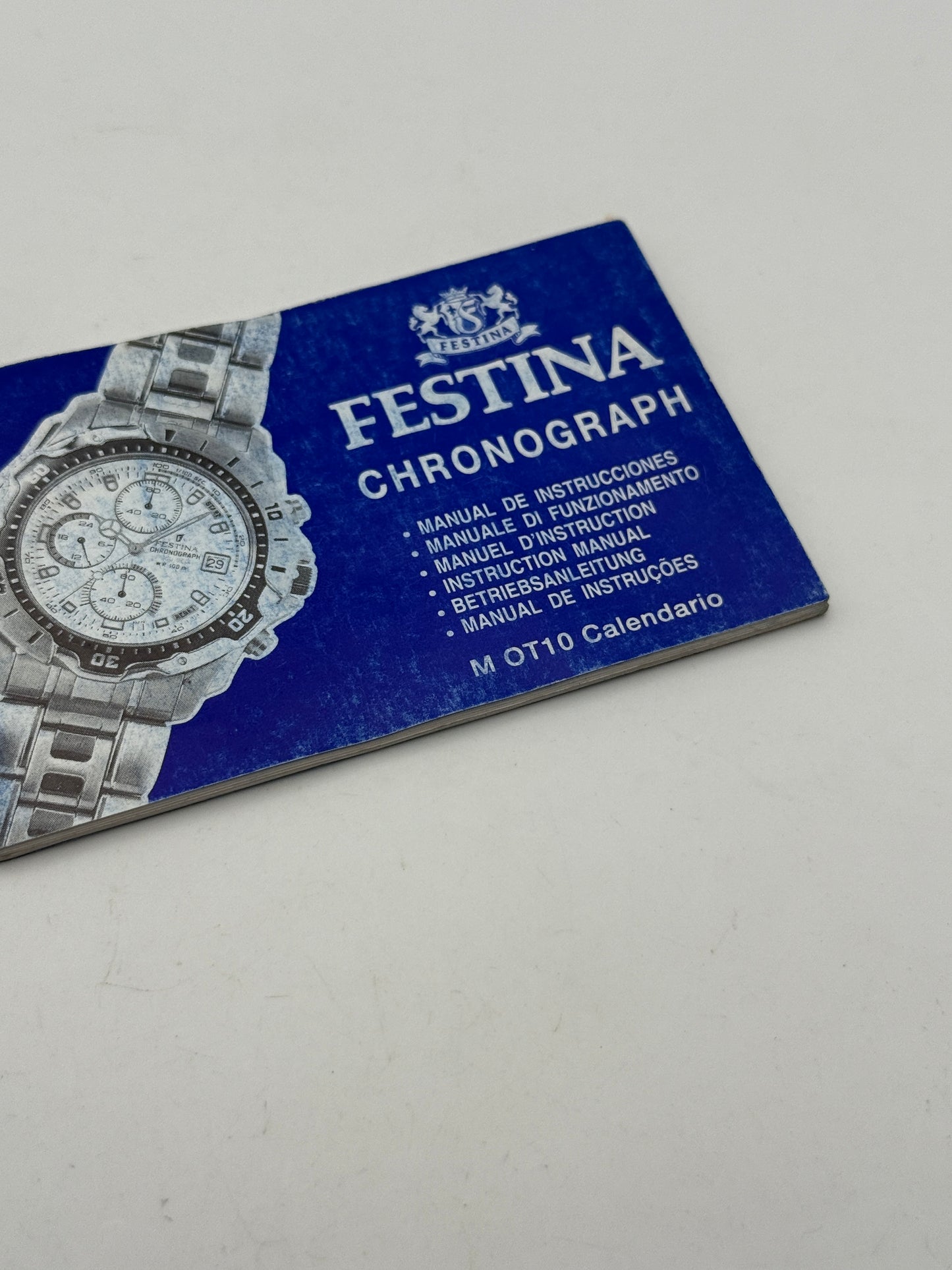 festina chronograph m ot10 calendario libretto booklet istruzioni