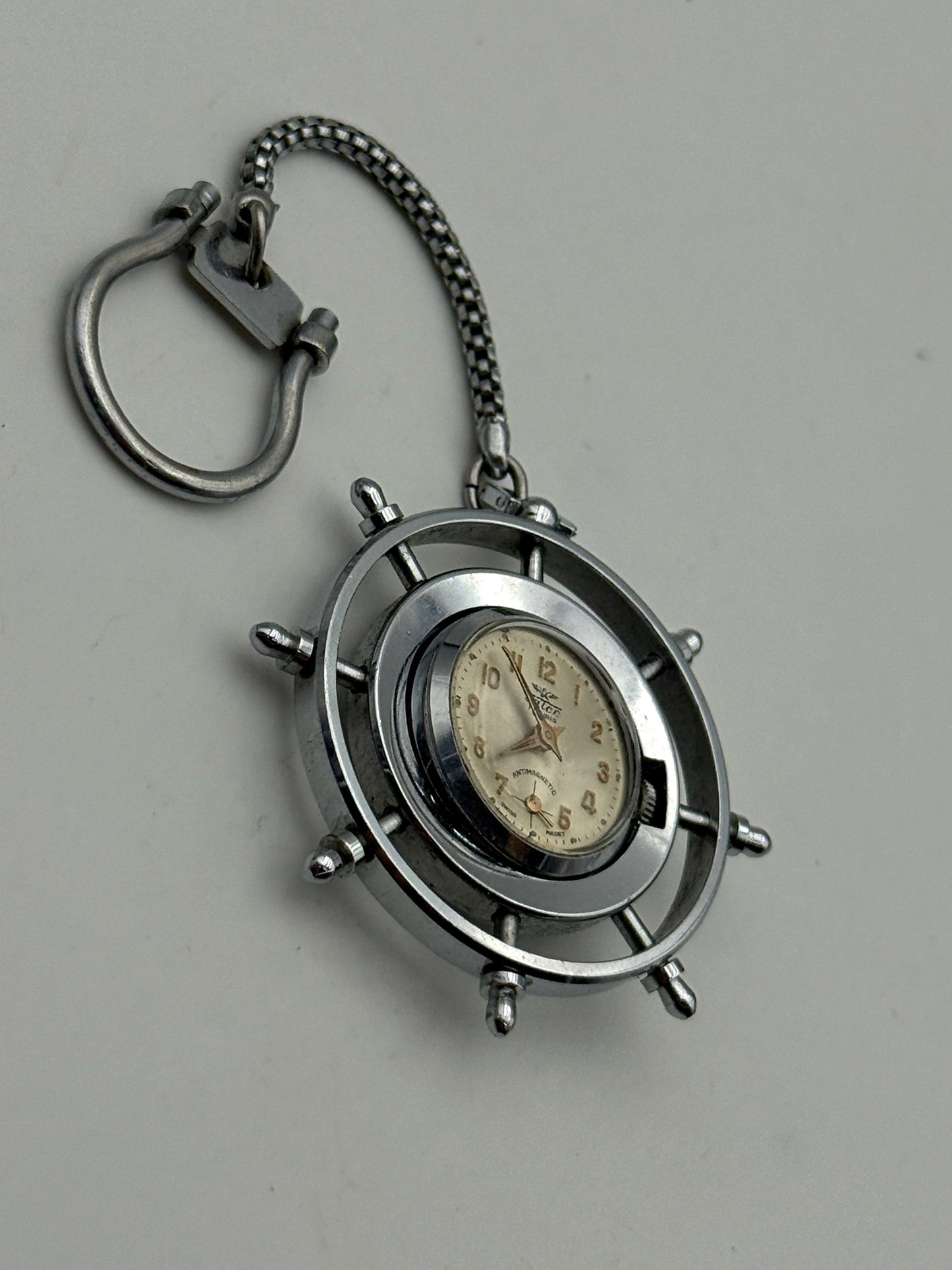 falco ruotino wheel timone rudder pocket watch vintage 50mm
