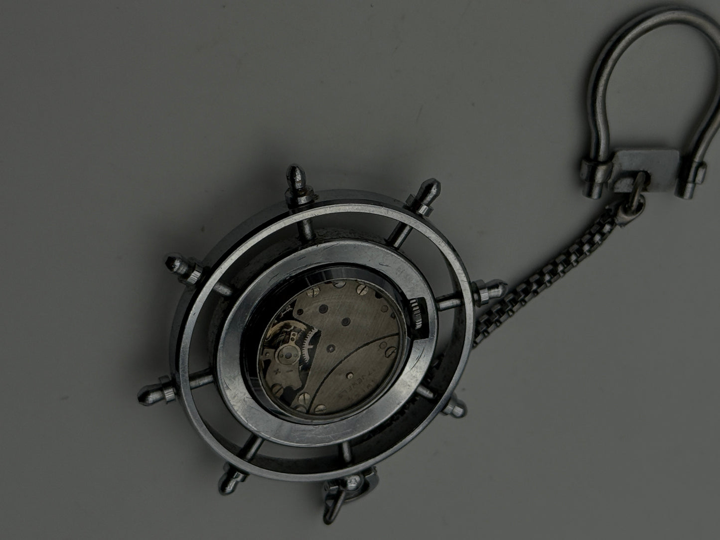 falco ruotino wheel timone rudder pocket watch vintage 50mm