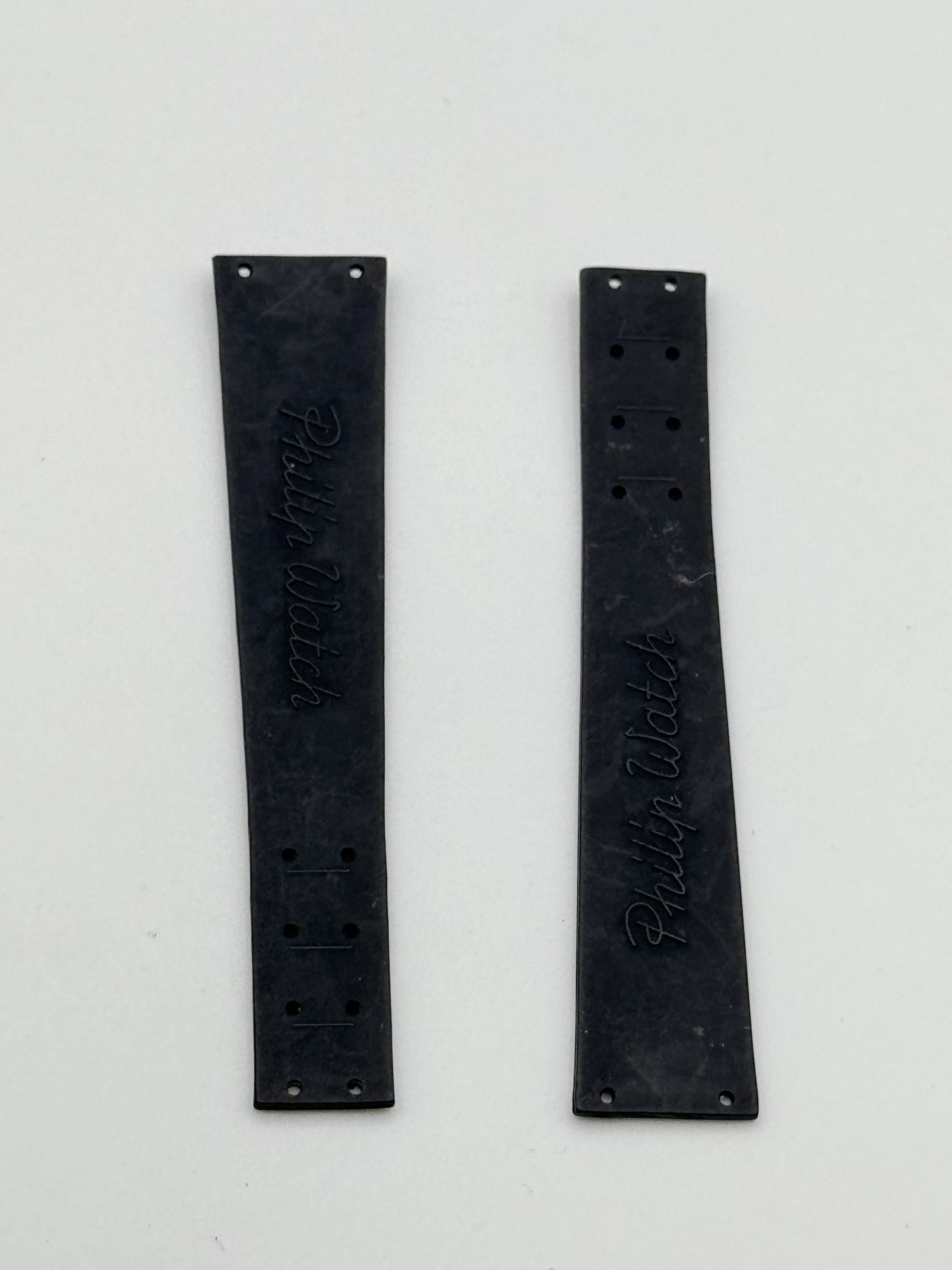 Philip Watch cinturino strap gomma leather 16-12mm