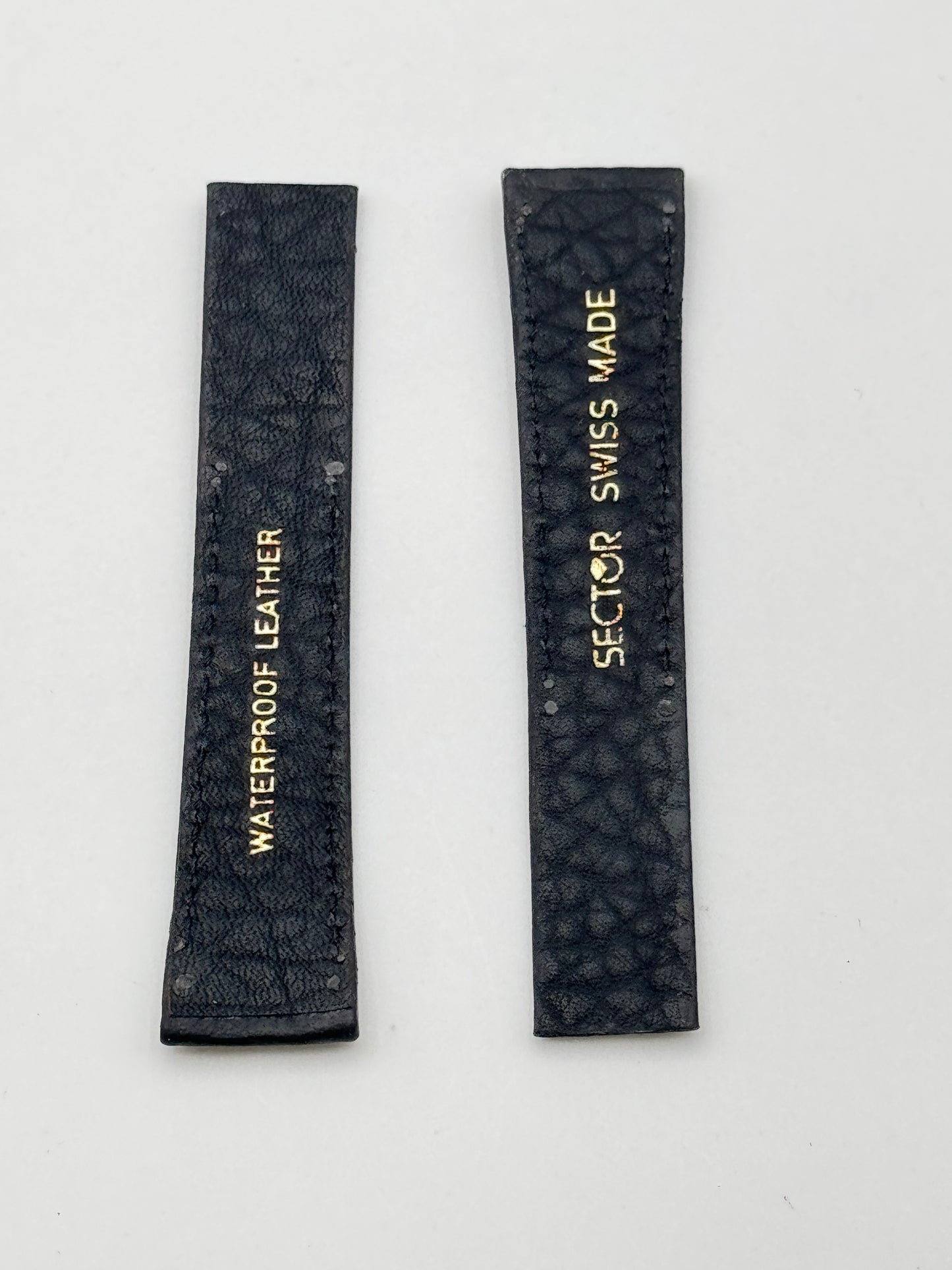 Sector cinturino strap pelle nero 17-14mm
