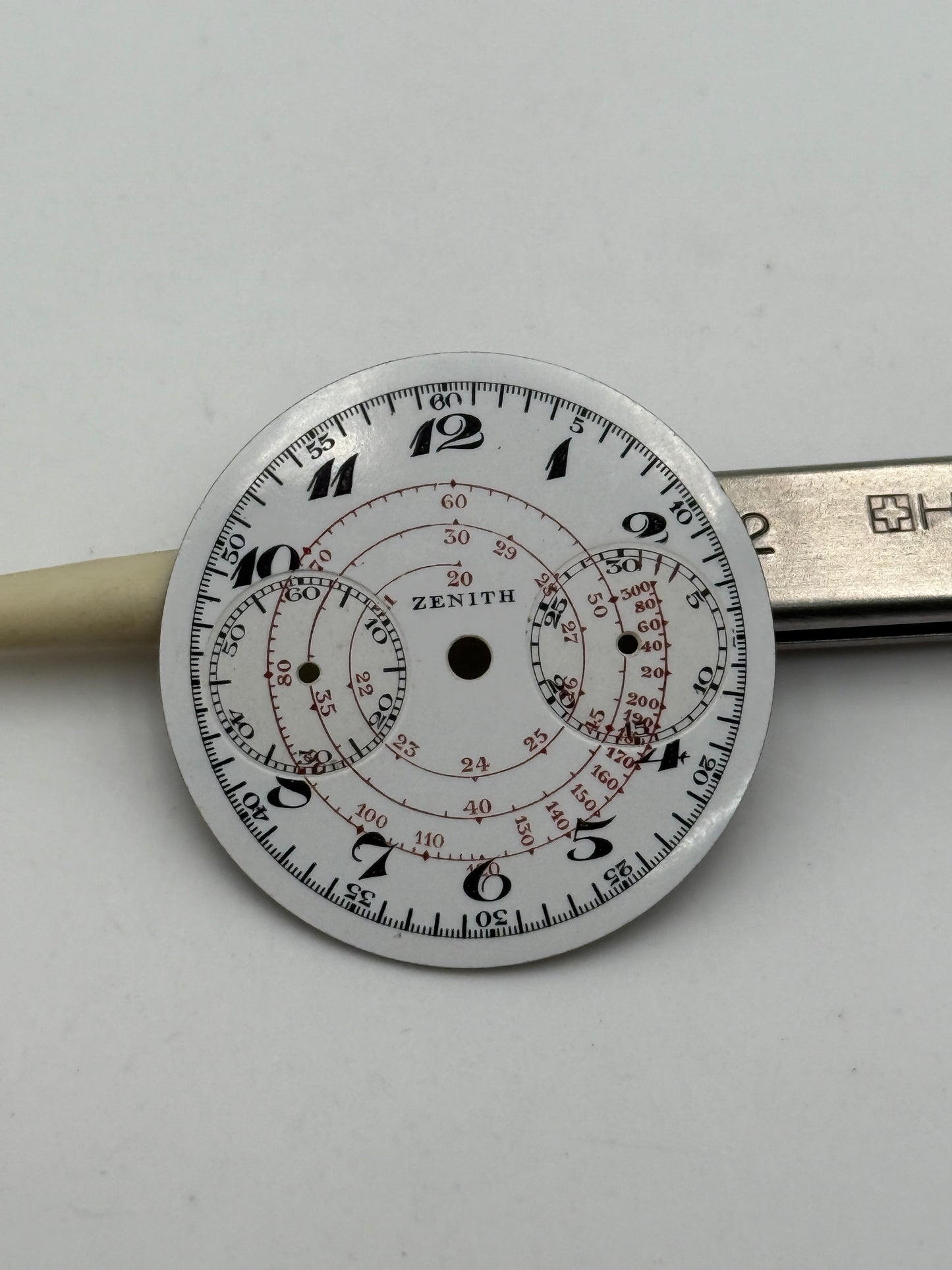 zenith monopusher porcellana porcelain chrono dial quadrante 30mm