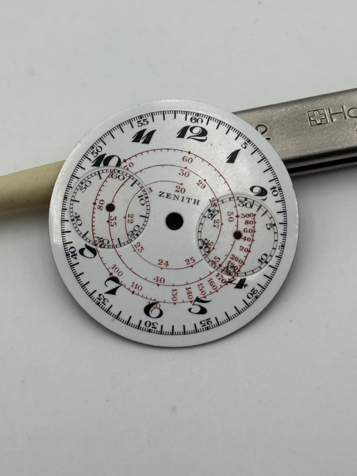zenith monopusher porcellana porcelain chrono dial quadrante 30mm