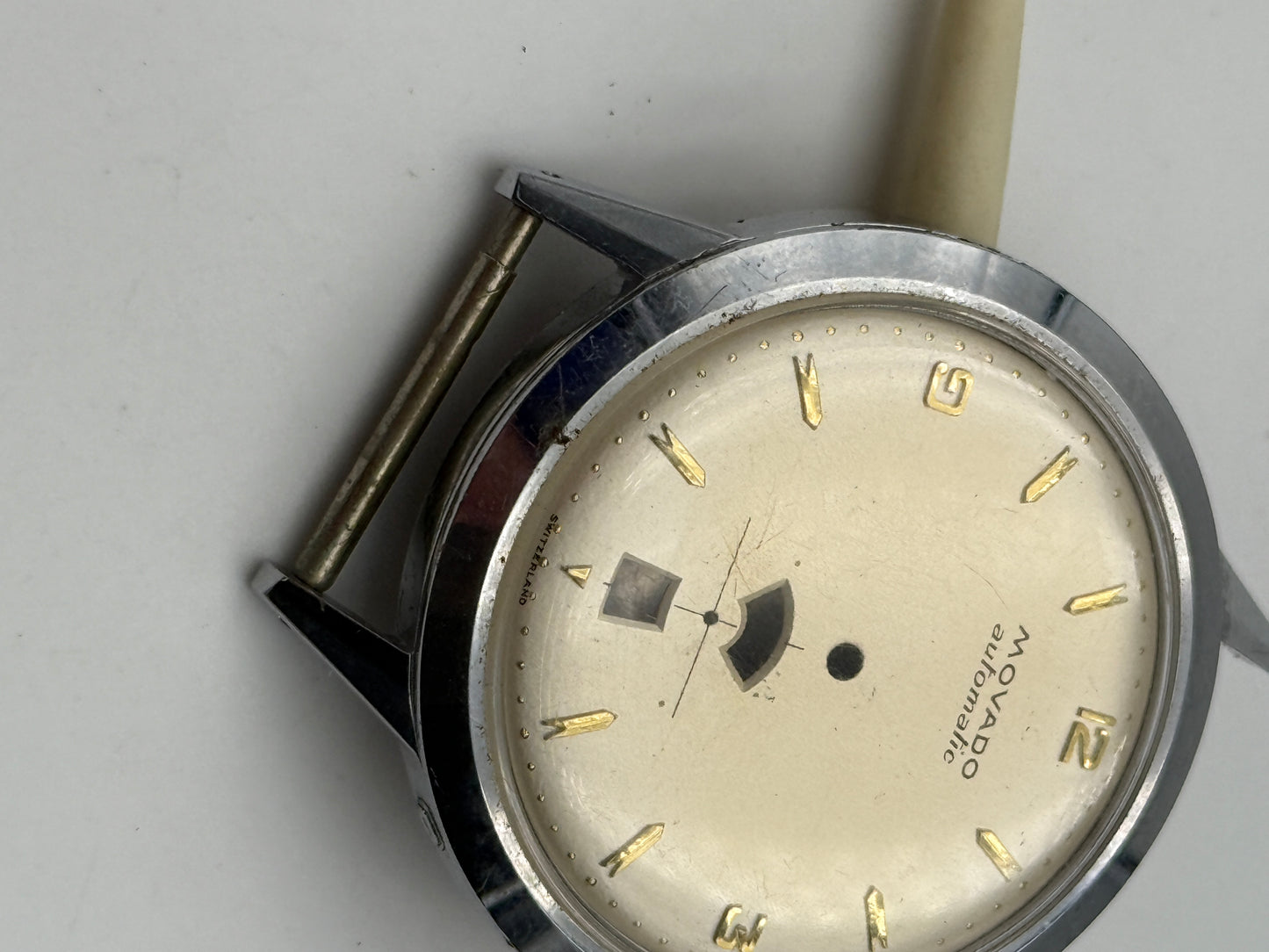 movado automatic 37mm calendar date cassa case NOS
