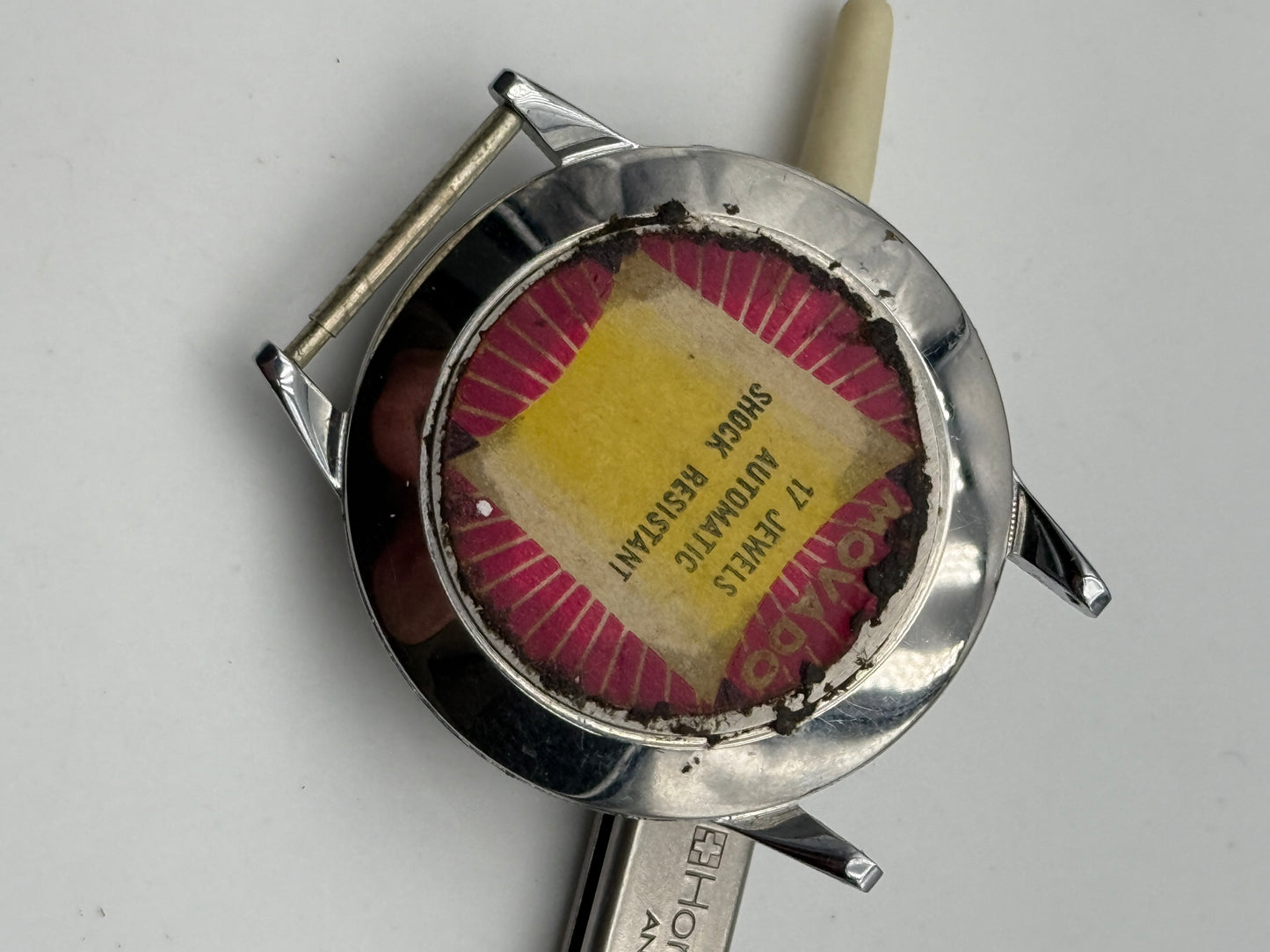 movado automatic 37mm calendar date cassa case NOS