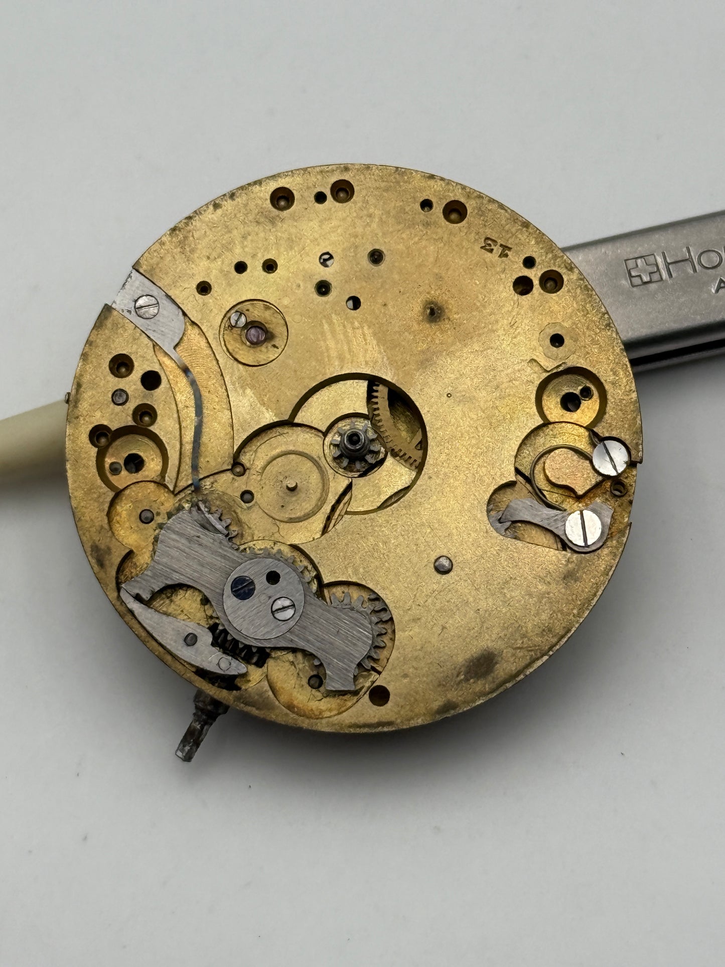 lemania monopusher movement 36mm chrono movimento