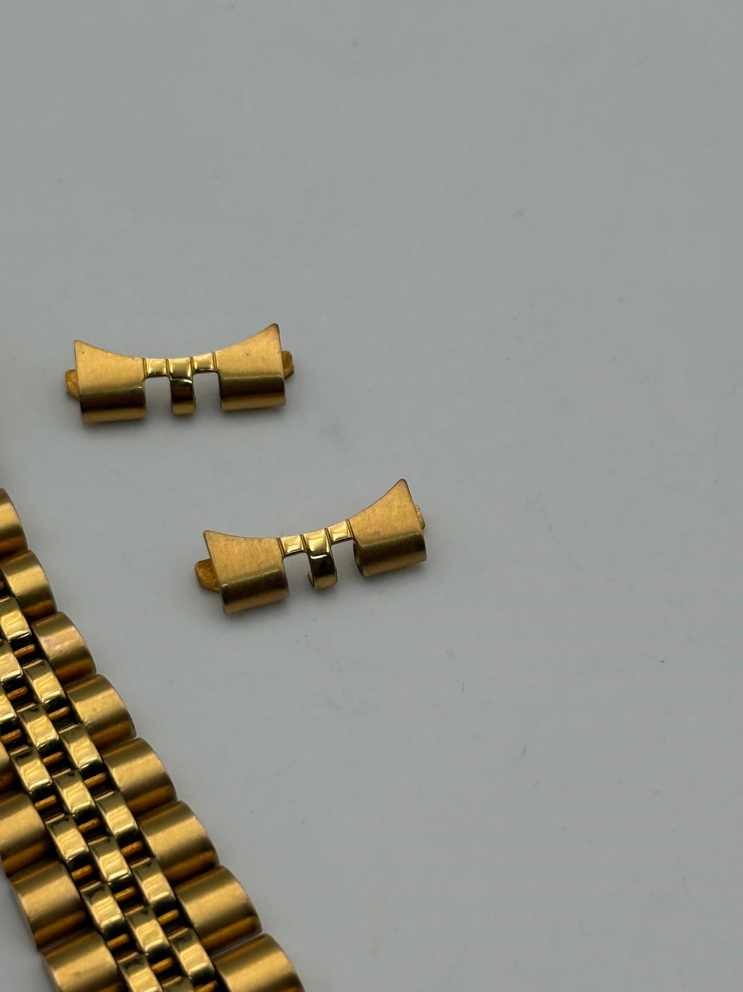 bulova calendar dorato 17mm gold palated bracciale bracelet cinturino strap