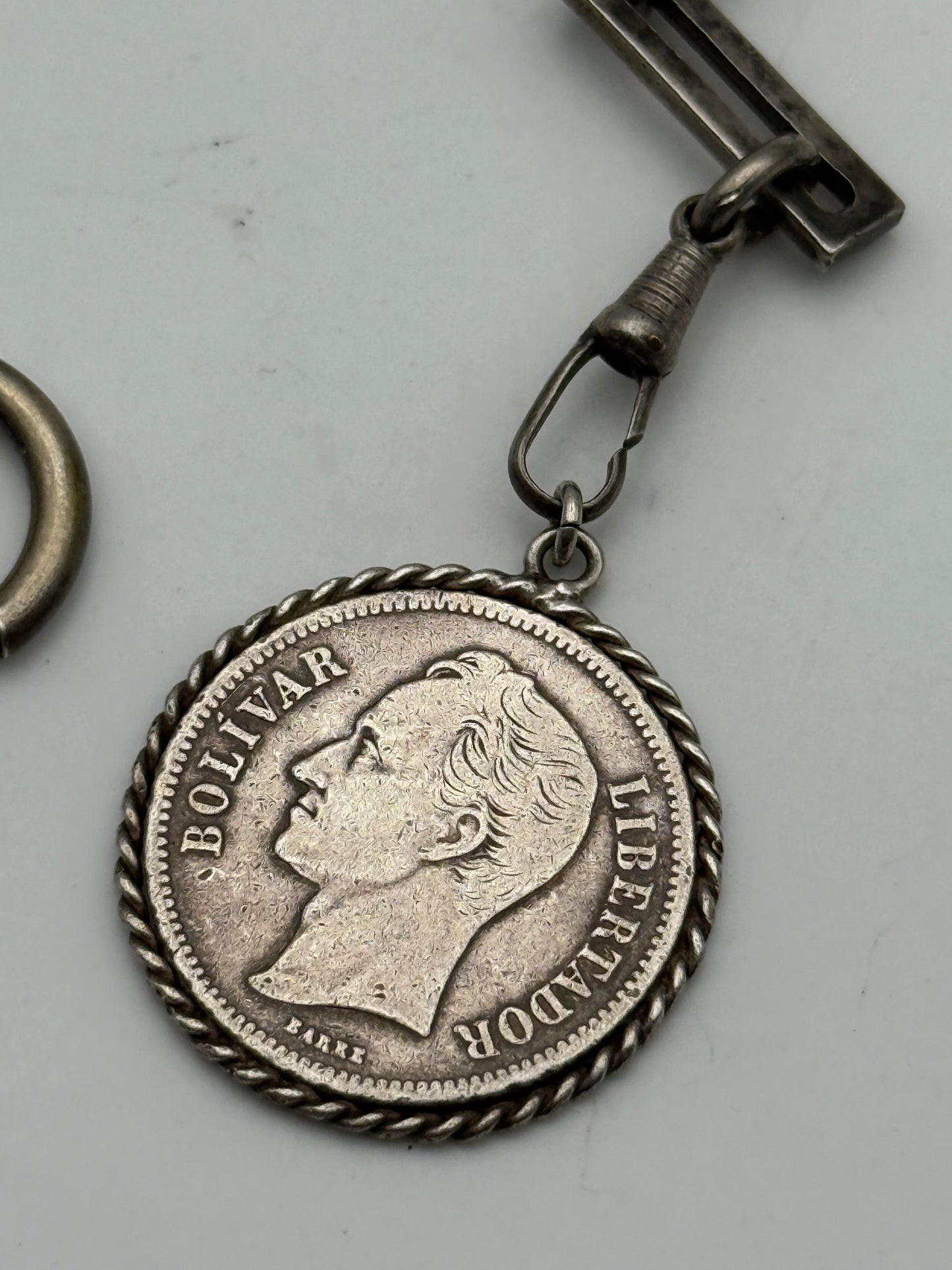 catena vintage orologio da tasca key chain pocket watch vintage silver 925