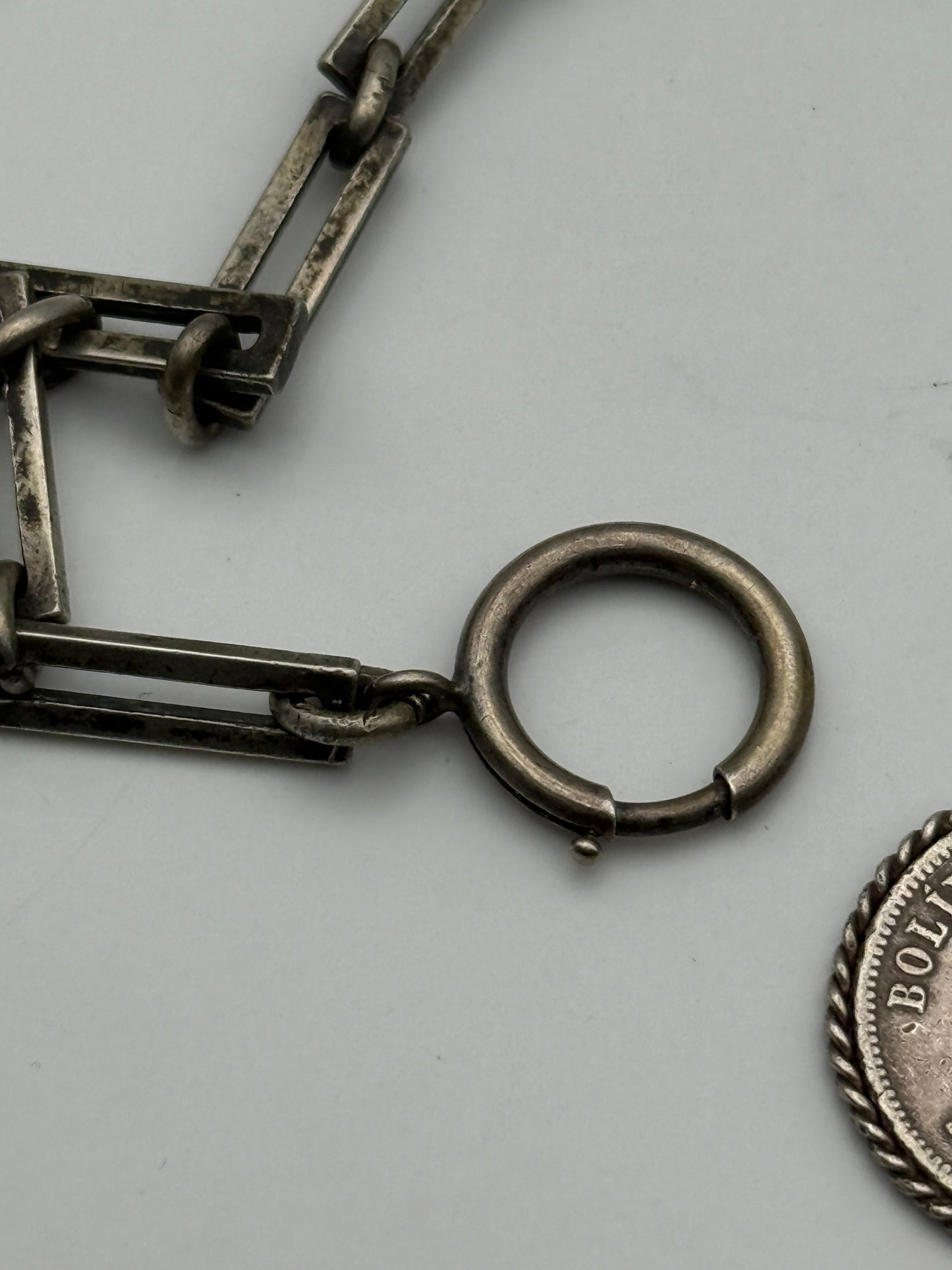 catena vintage orologio da tasca key chain pocket watch vintage silver 925