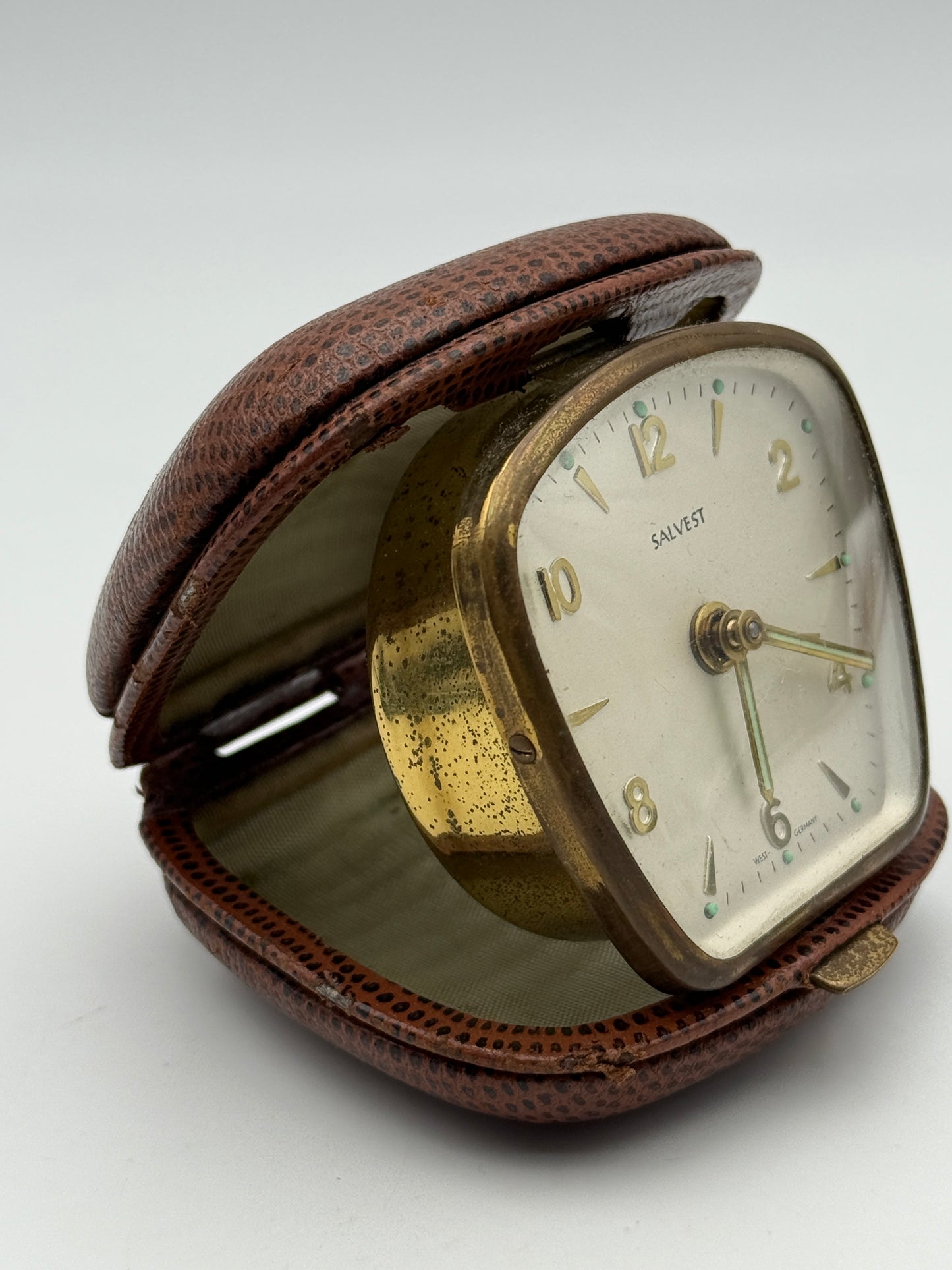 salvest west germany table clock sveglia da tavolo vintage alarm