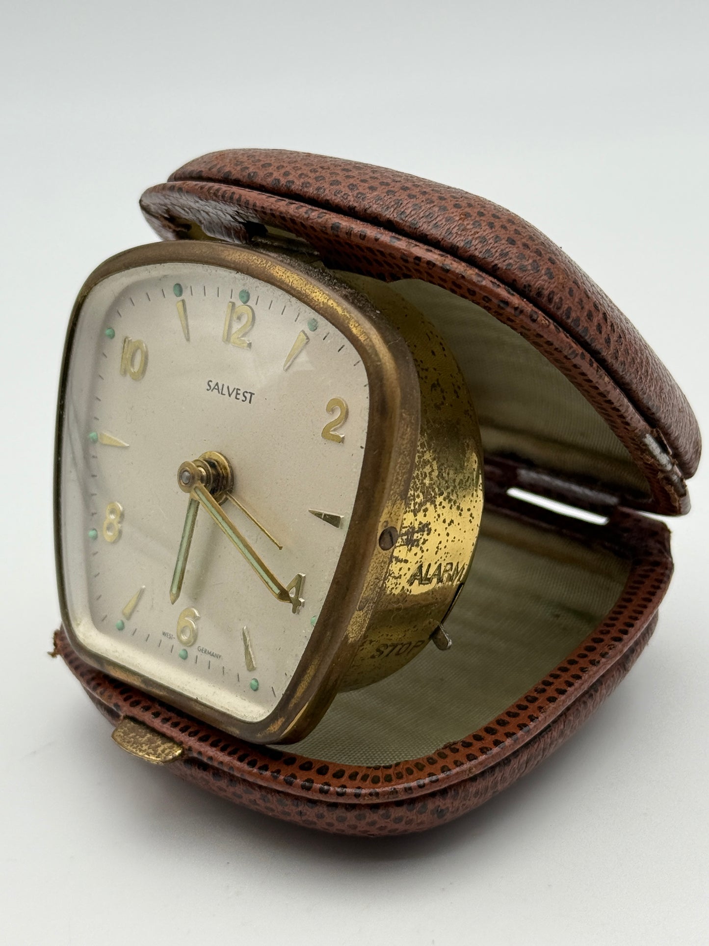 salvest west germany table clock sveglia da tavolo vintage alarm