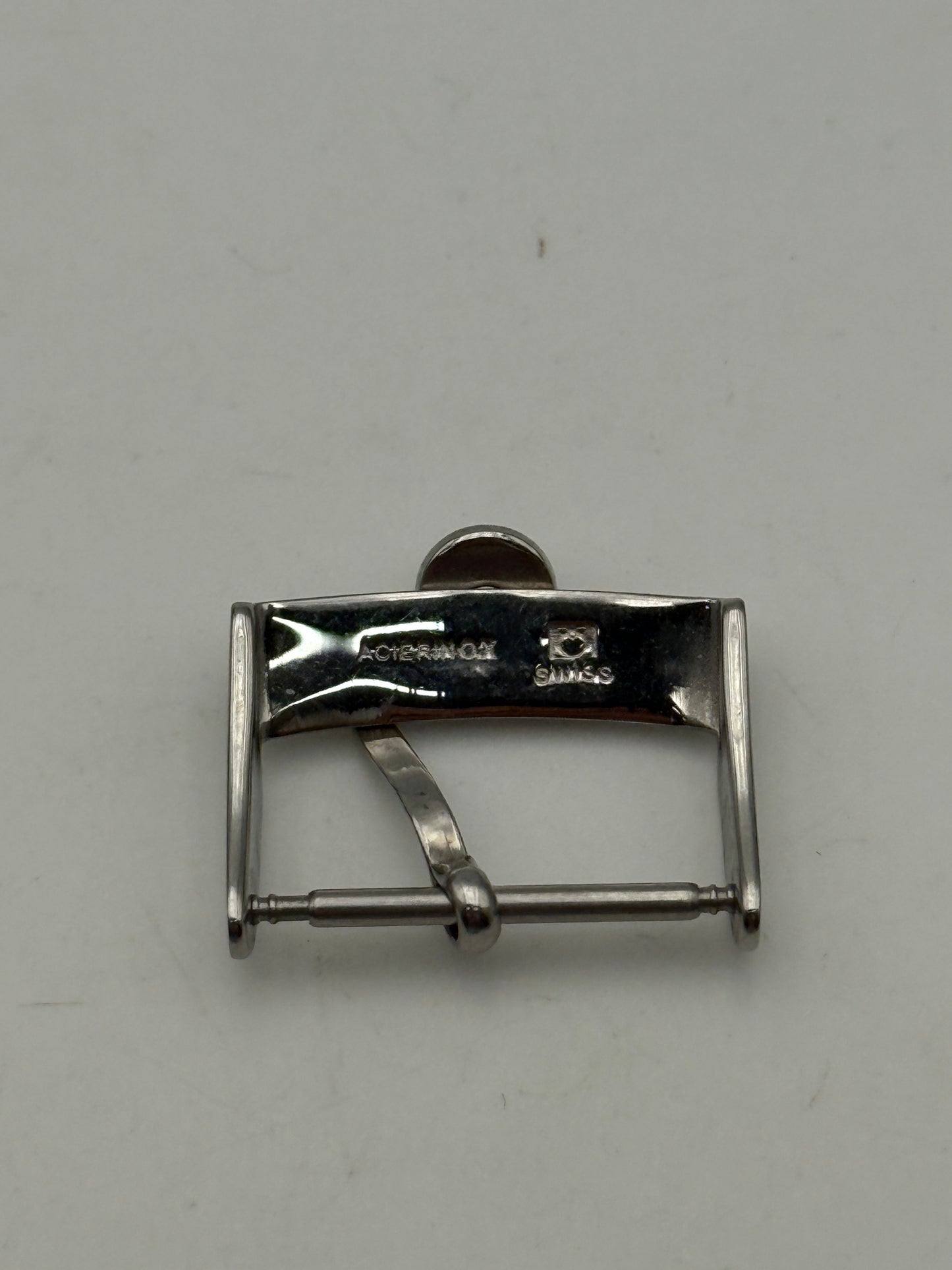 omega 18mm fibbia buckle steel swiss vintage
