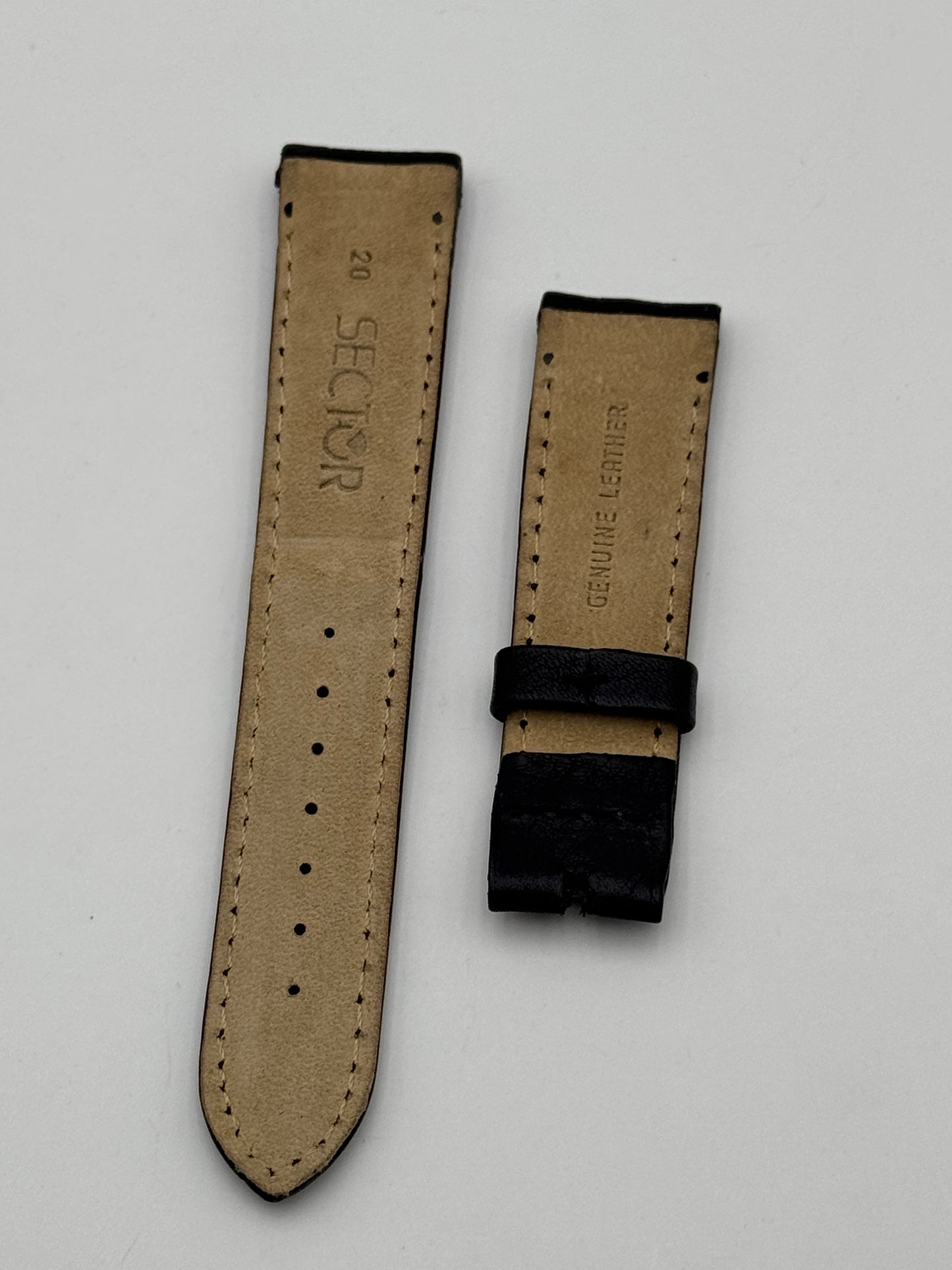Sector cinturino strap pelle black 20mm