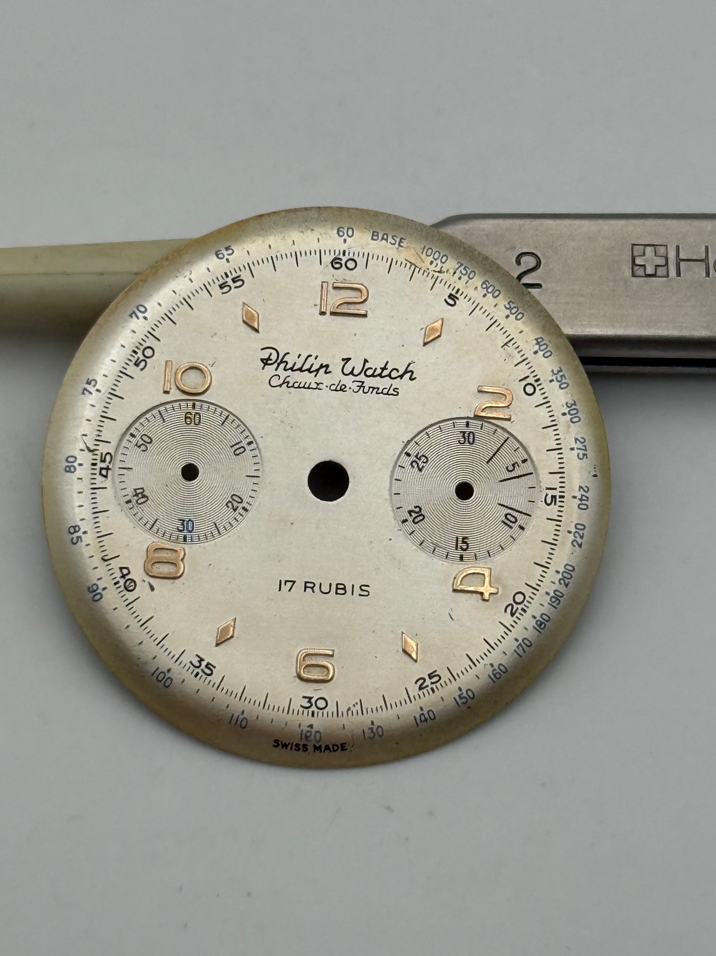 philip watch chaux de fonds 27,2mm r23 valjoux 23 dial quadrante