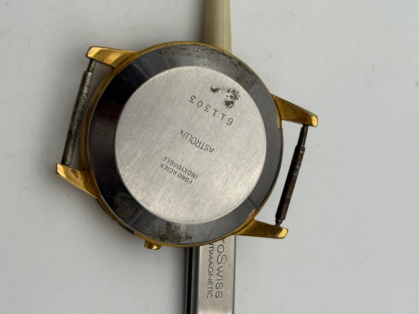 landeron 39 38mm cassa case gold plated chronograph cassa case