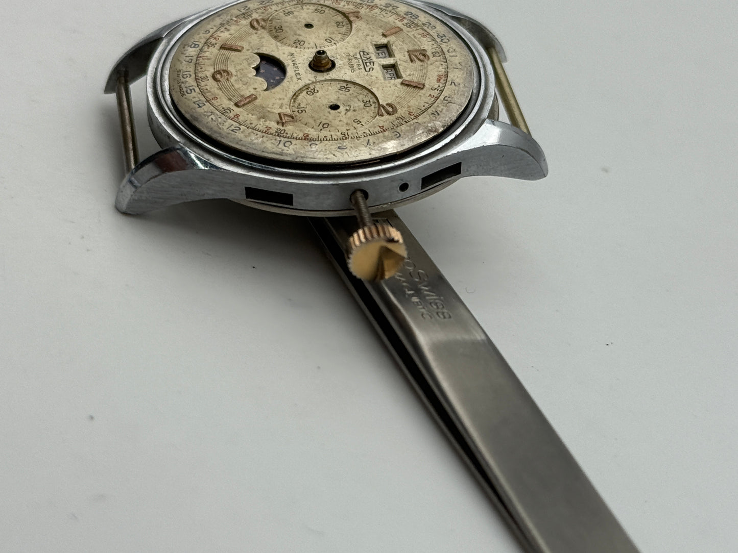 landeron 188 moonphase project 38mm chronograph vintage movement movimento