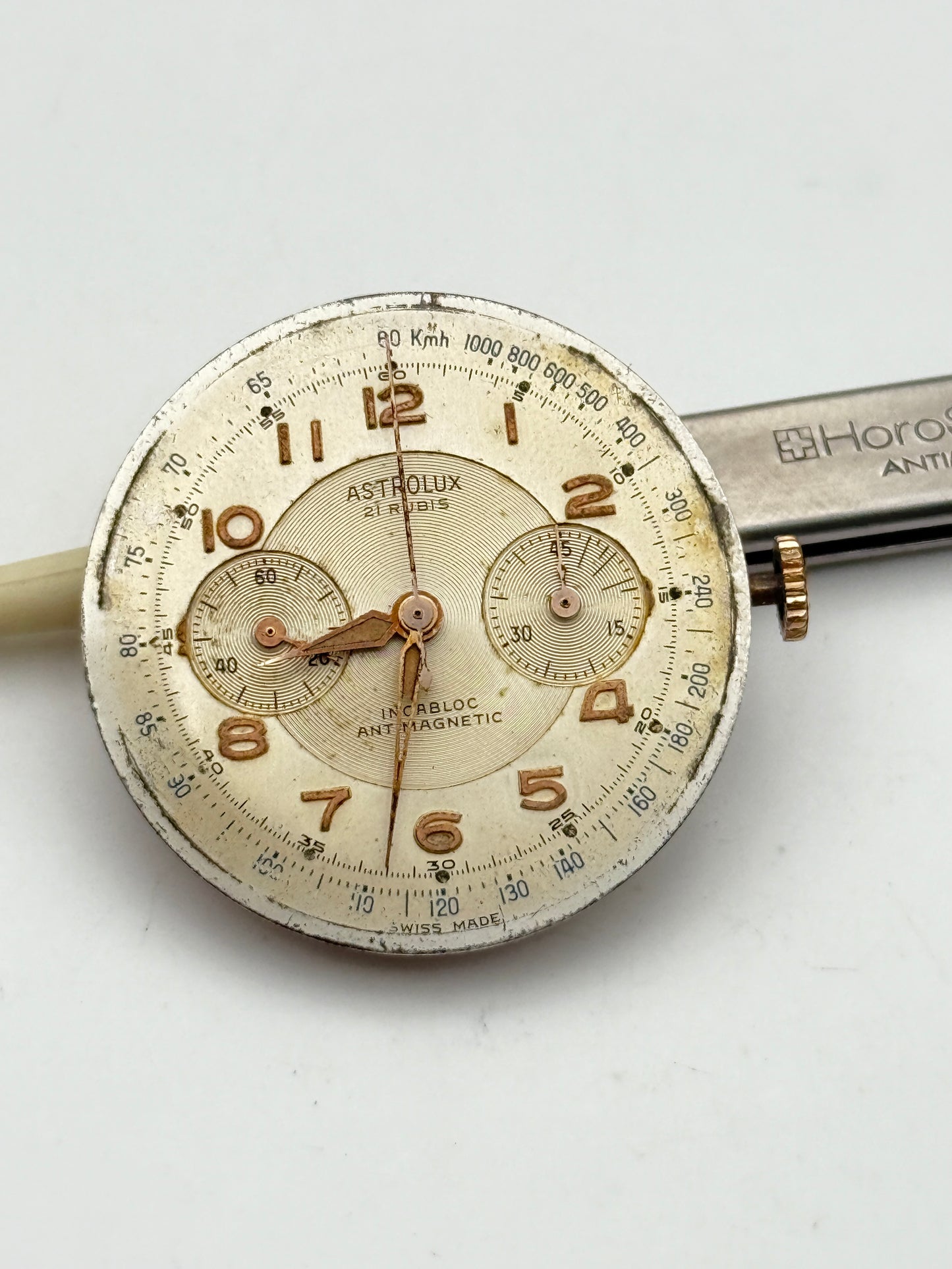 astrolux valjoux 92 chronograph movement movimento