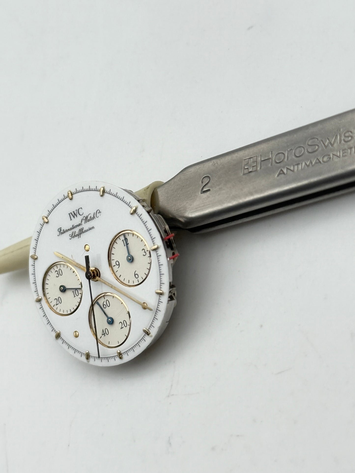 iwc 630 mecaquartz movement movimento chronograph rare