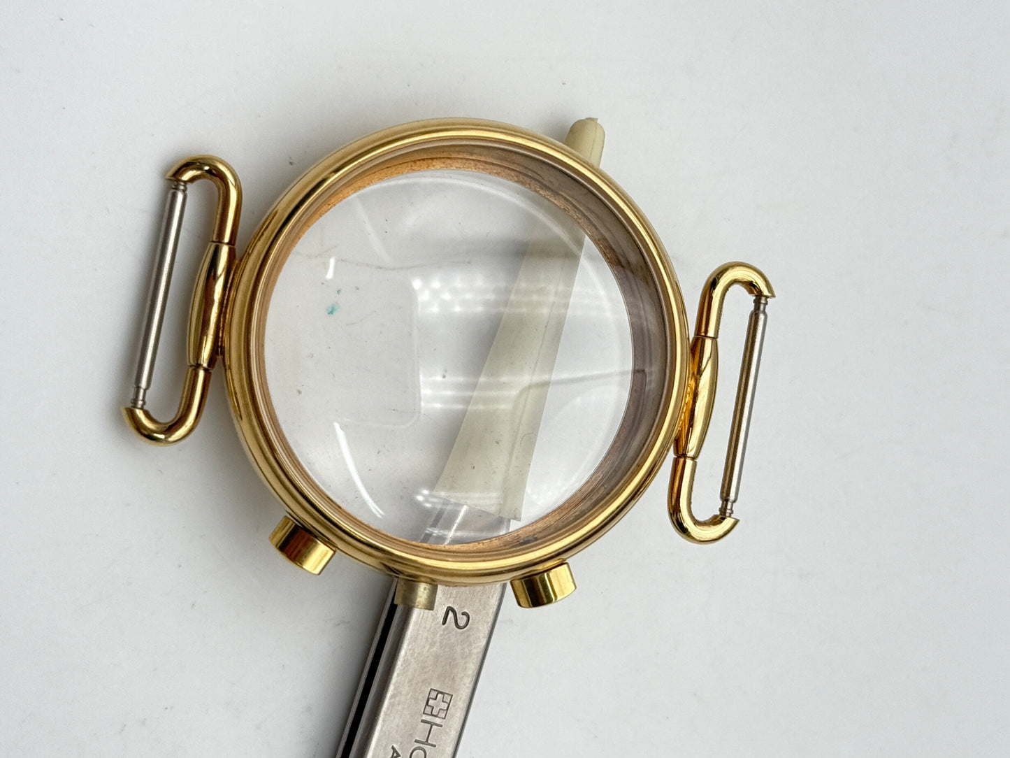 zenith 146hp case 37mm cassa vintage rare gold plated fixed loops