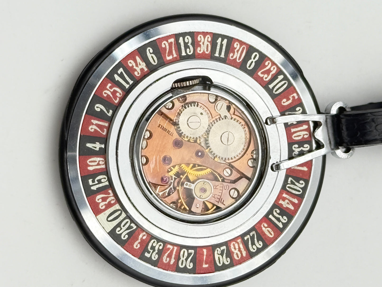 hermin roulette pocket watch 45mm vintage rare