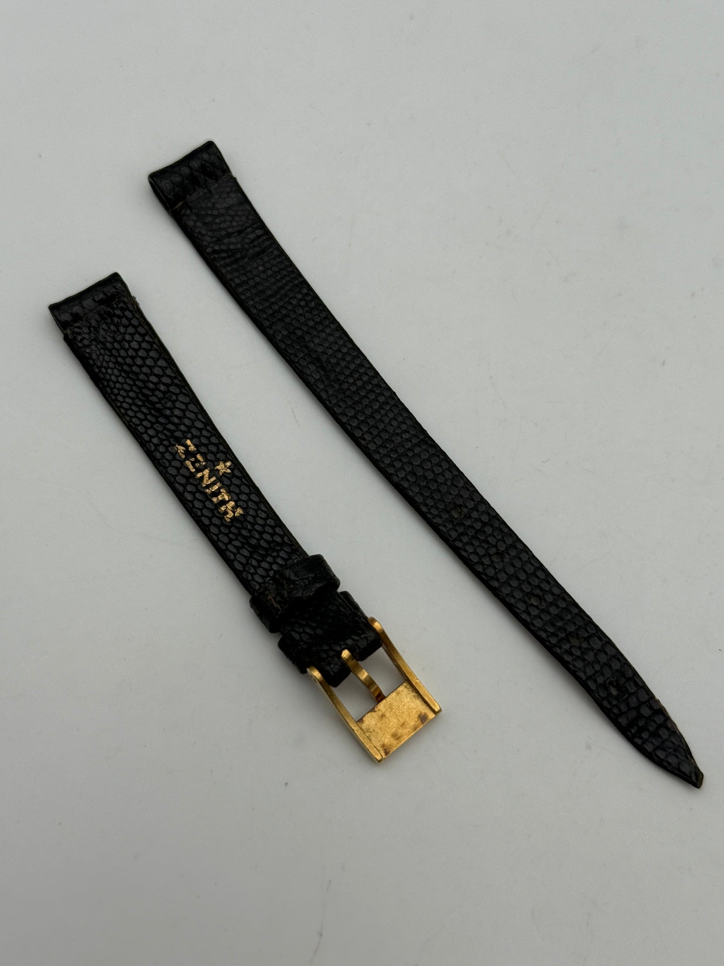 zenith cinturino strap pelle leather black nero 10mm