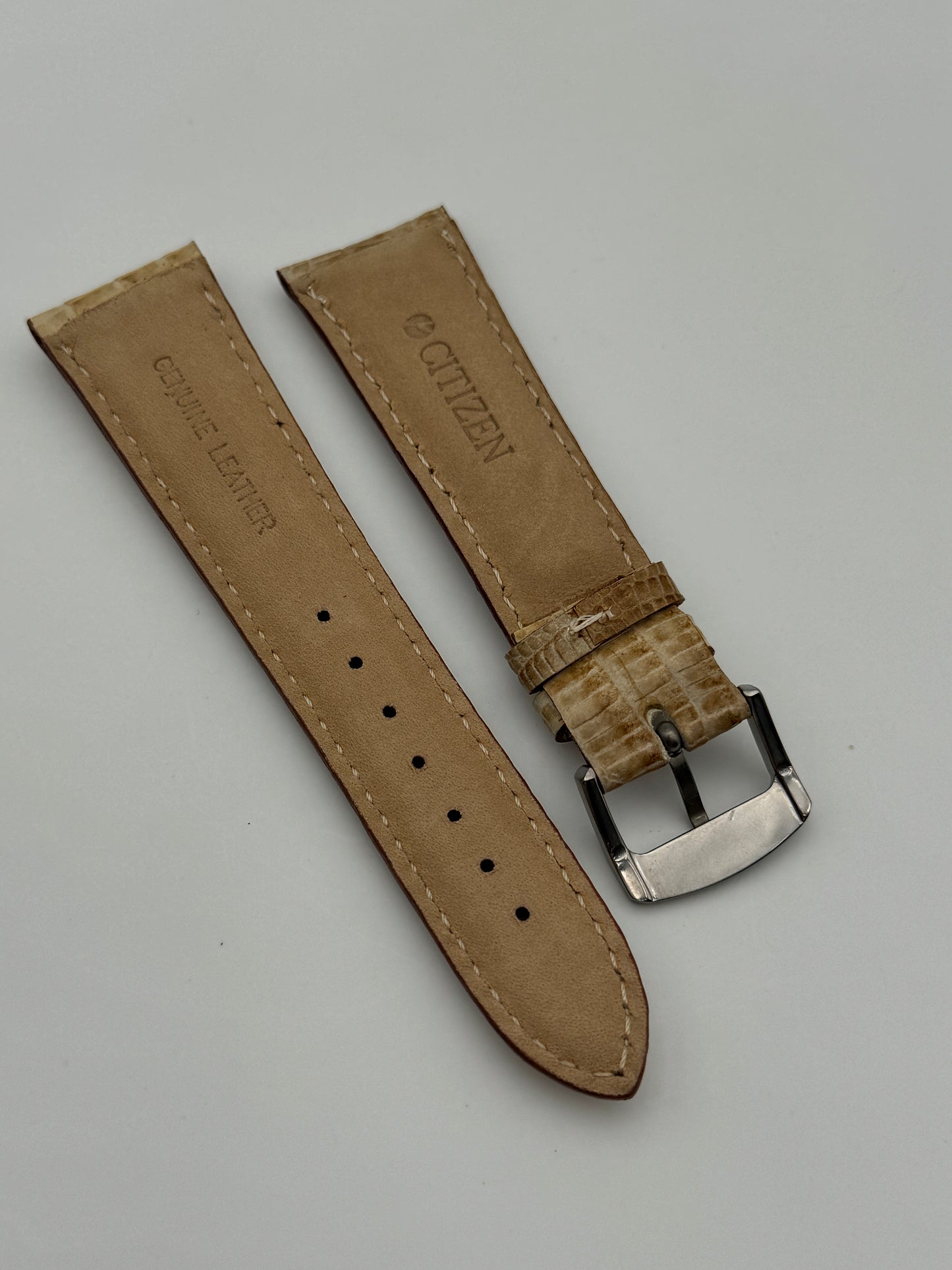 Citizen as 2031-32w cinturino in pelle leather strap 22 mm