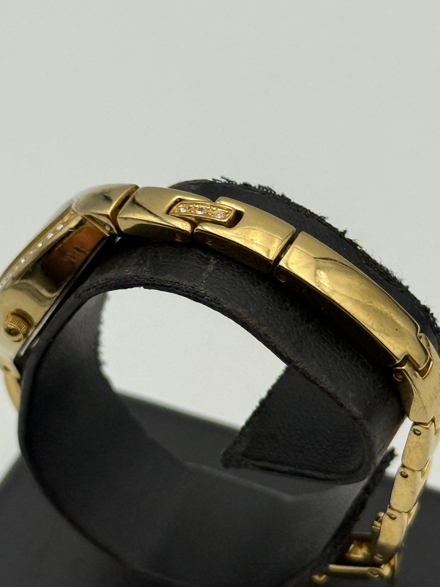 osco time quartz watch bracelet gold plated 4059-13 17mm