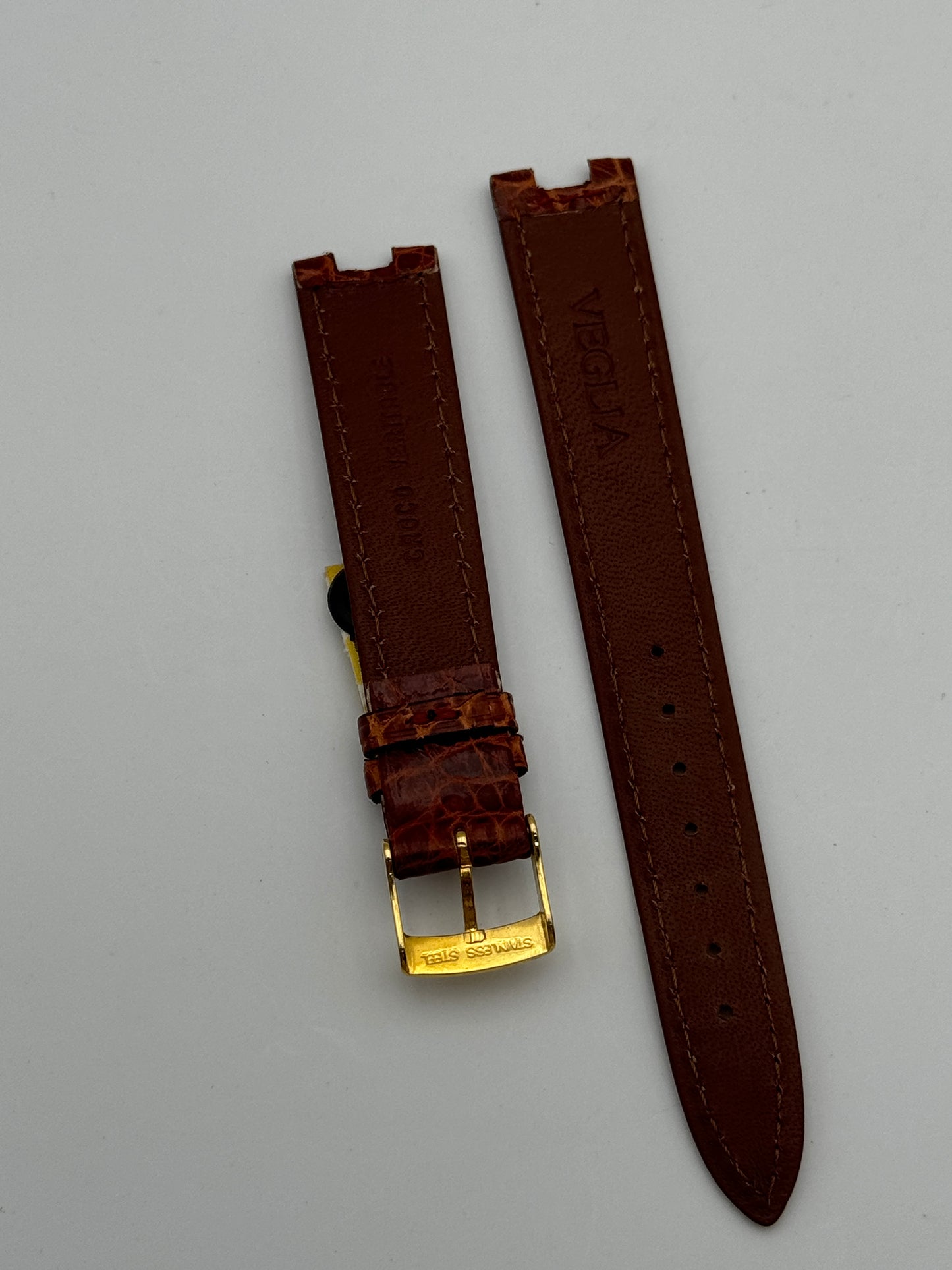 Veglia cinturino 9833 strap leather crocodile coccodrillo 16 mm