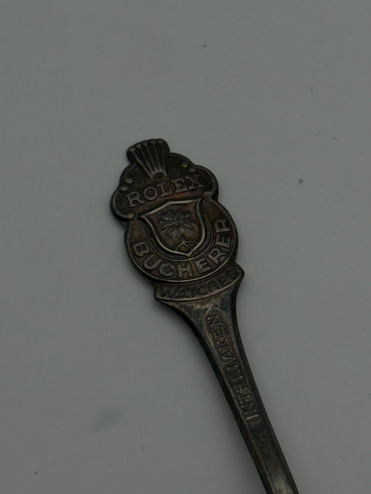 rolex teaspoon cucchiaino bucherer interlaken silver vintage rare