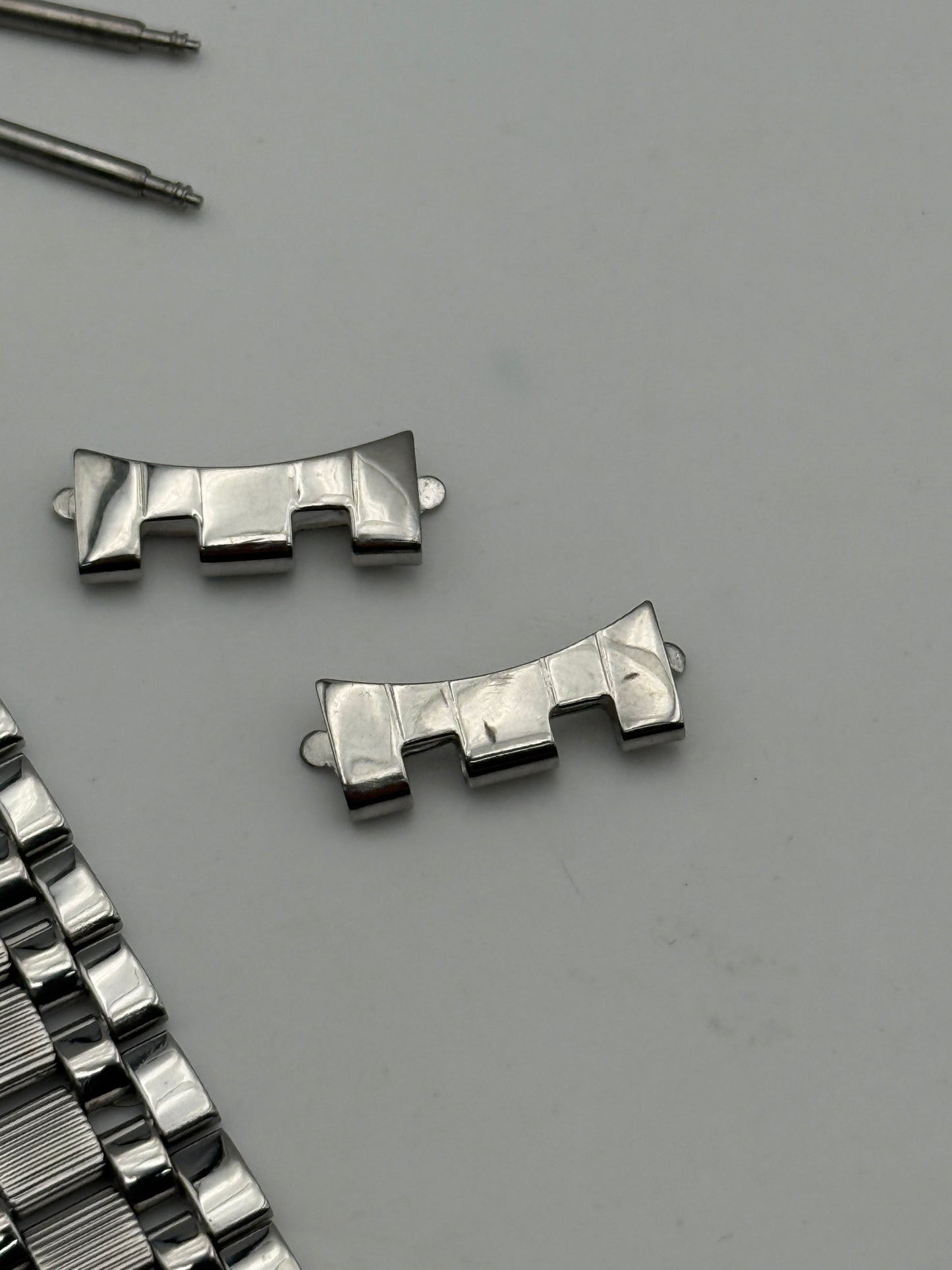 jaeger le coultre memovox gay freres brevetè 2-69 endlink jlm 18mm bracelet cinturino strap steel acciaio