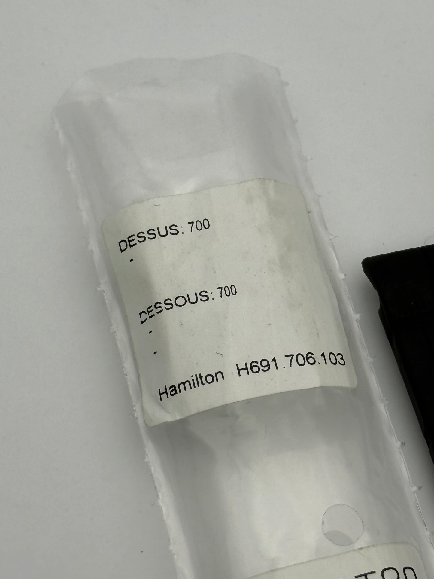 hamilton 22mm h691706103 dessus 700 caucciù cinturino strap gomma