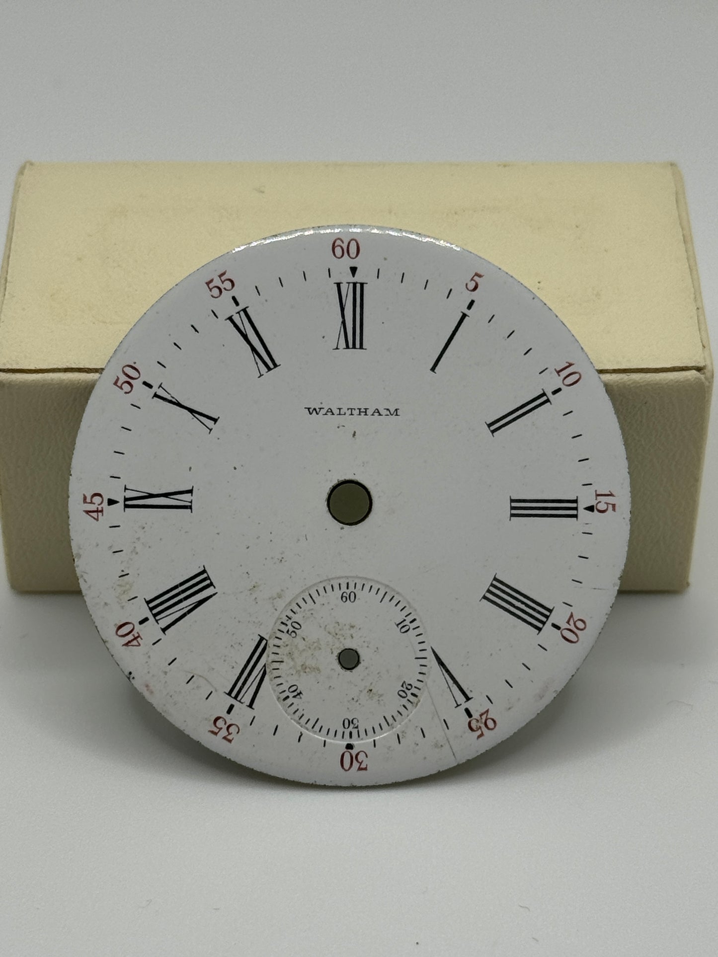 waltham dial quadrante pocket watch porcelain porcellana