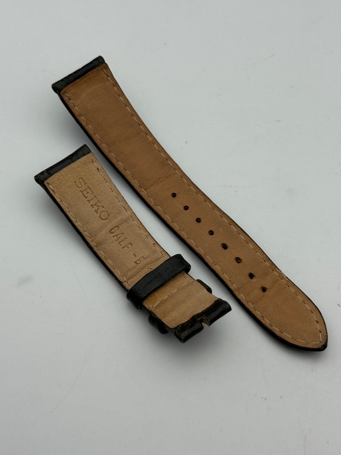 seiko 19mm calf-b 19 cinturino strap leather