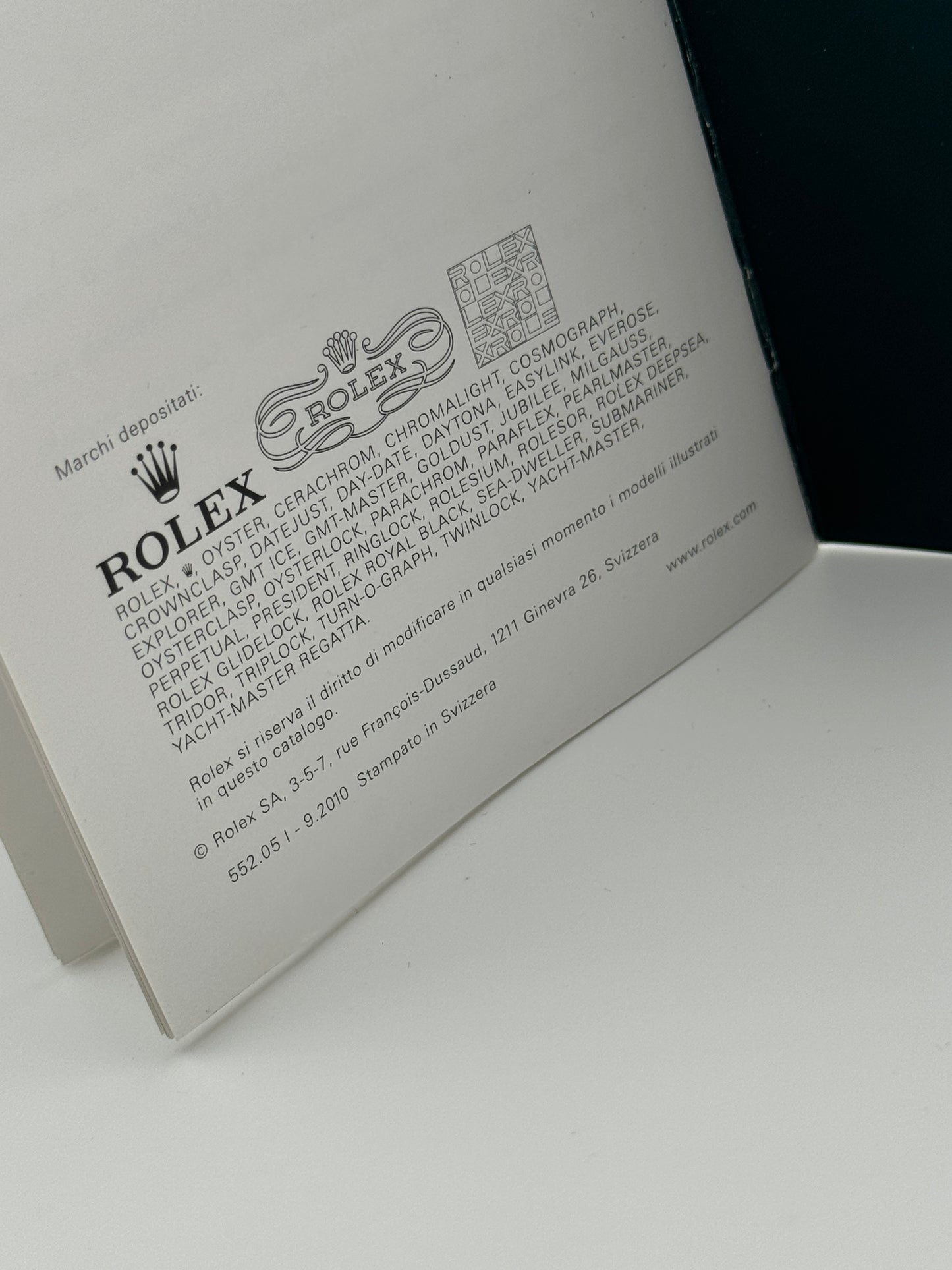 rolex libretto booklet 92.010 552.05 2005 datejust istruzioni